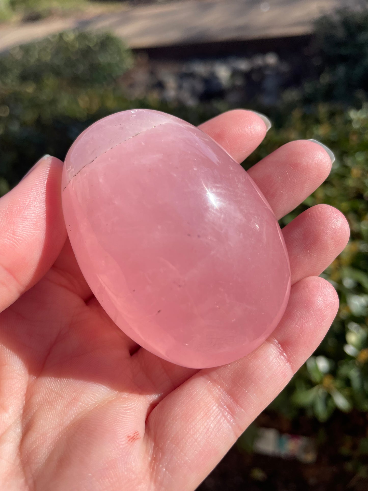 Rose Quartz Crystal Palm Stones