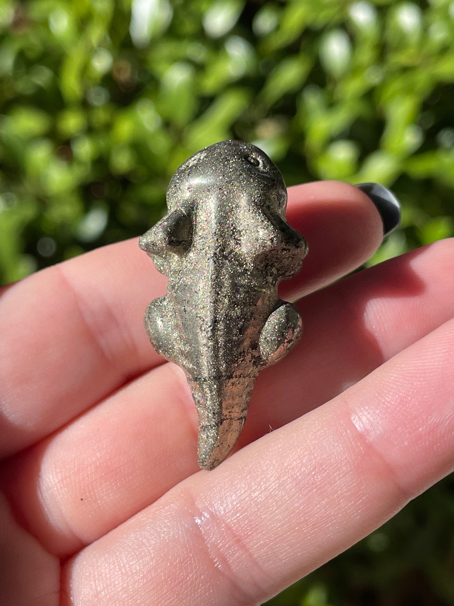 Pyrite Axolotl Crystal Carvings