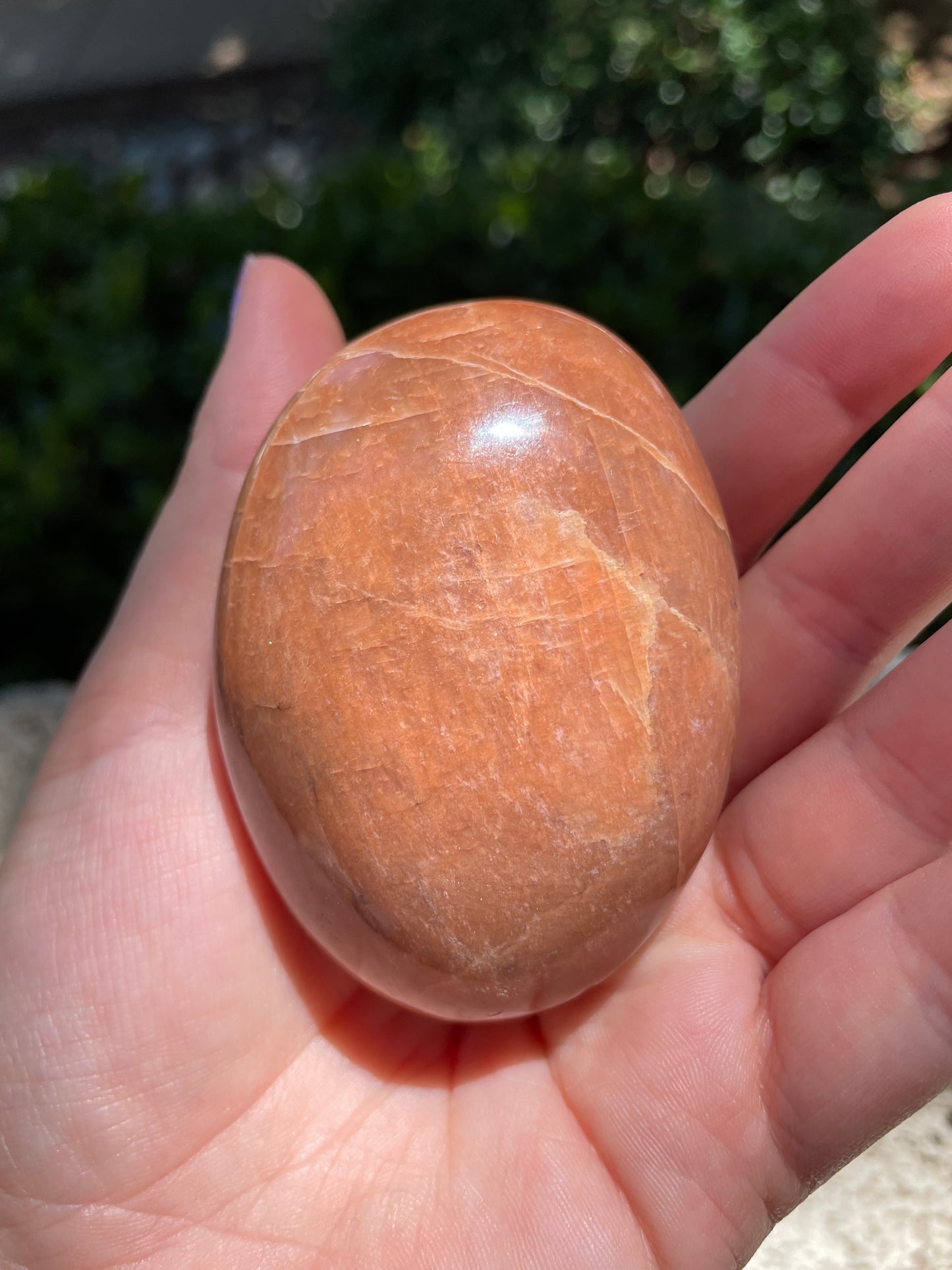 Peach Moonstone Crystal Palmstone