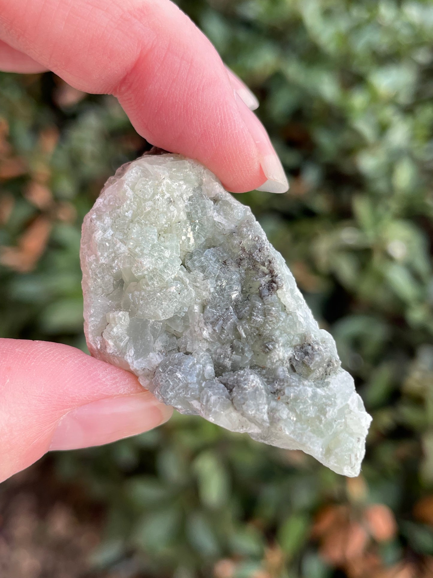 Prehnite with Epidote Crystal Clusters