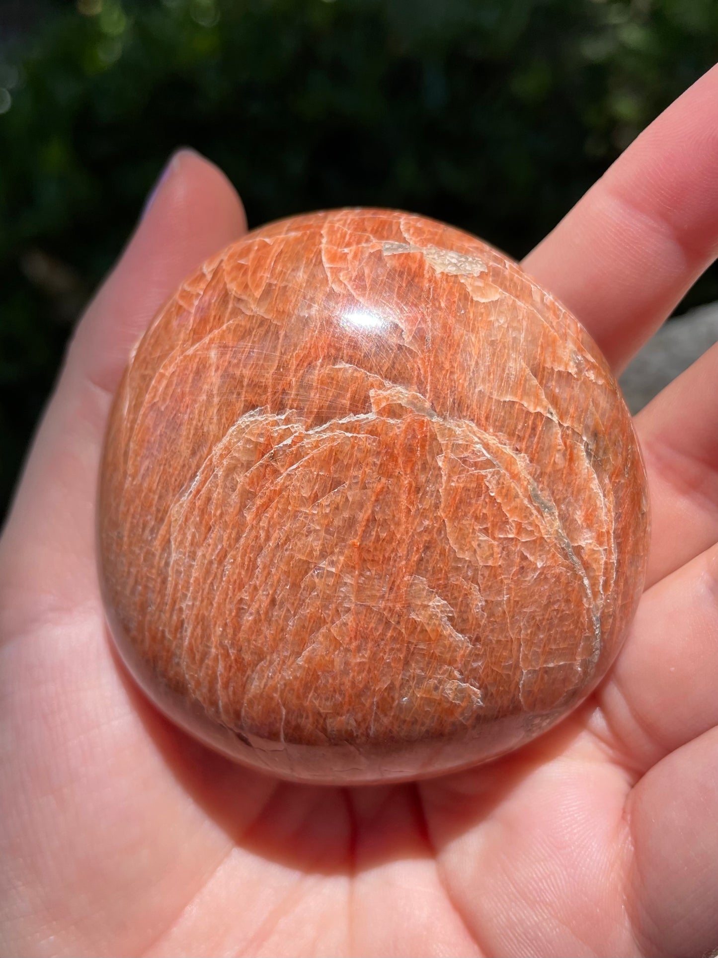 Peach Moonstone Crystal Palmstone