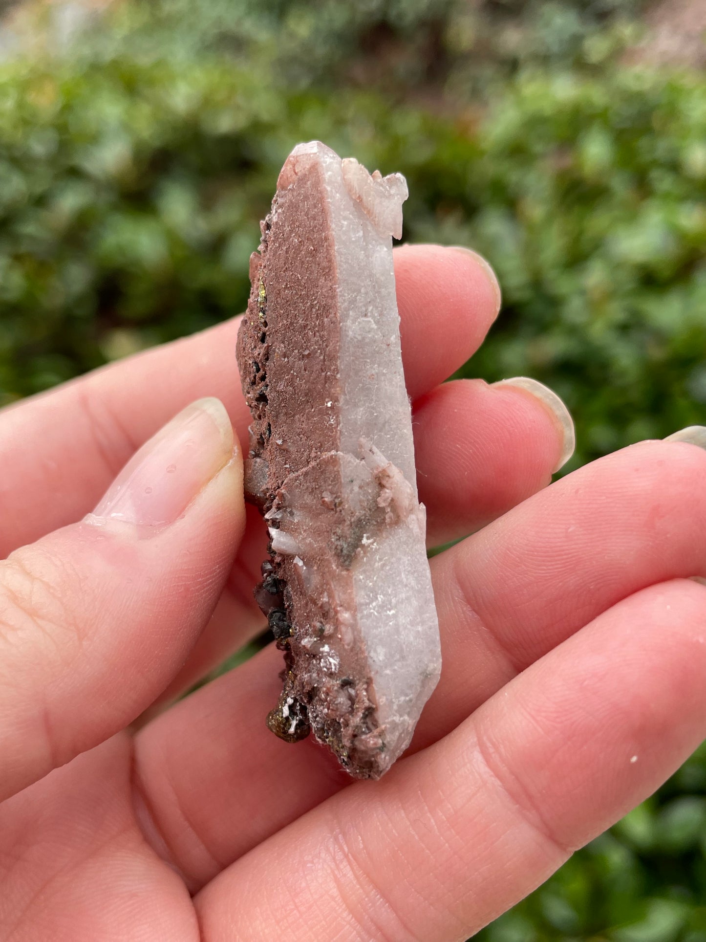 Red Hematite Quartz with Chalcopyrite