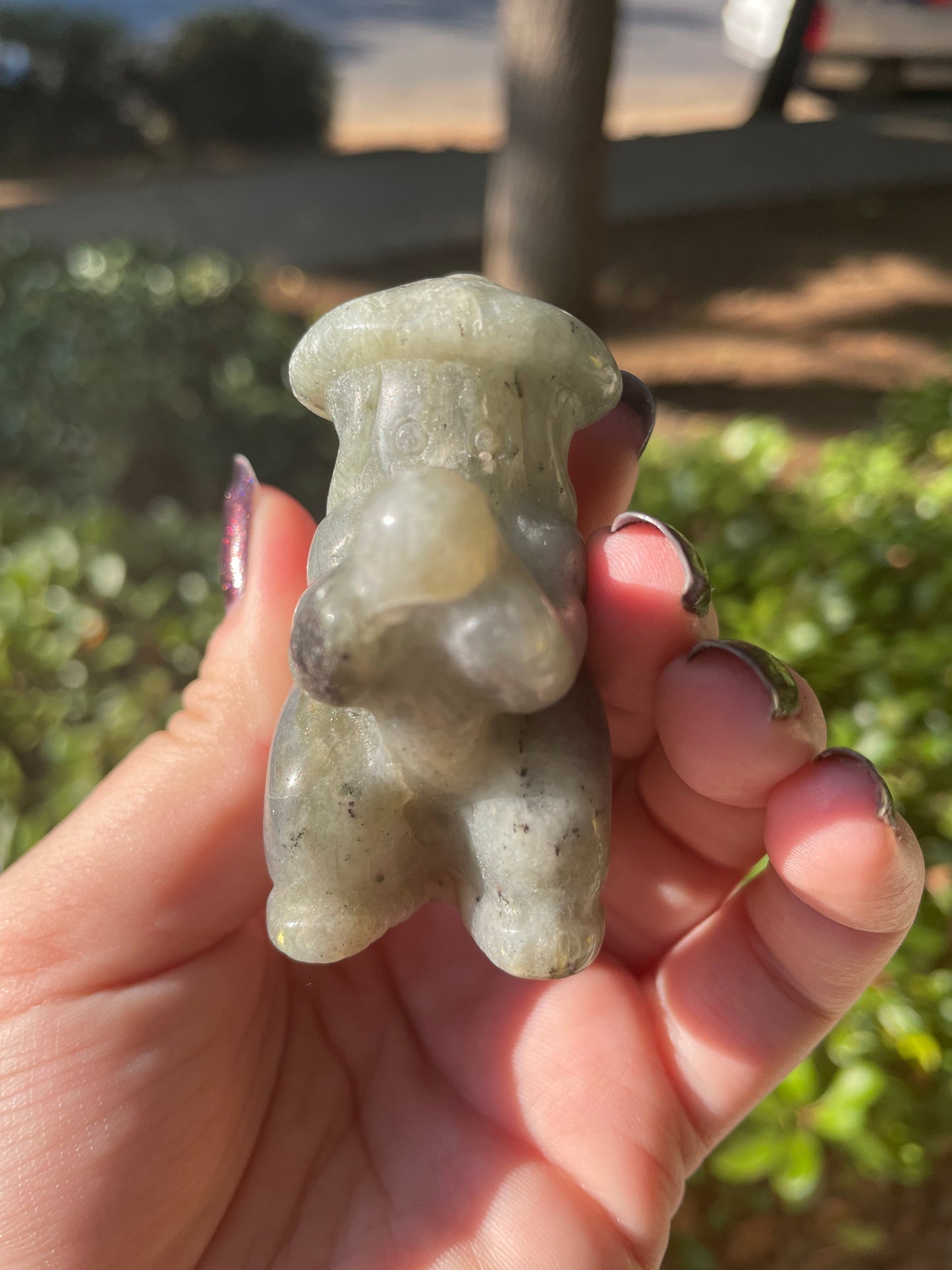 Labradorite Witch Crystal Carving