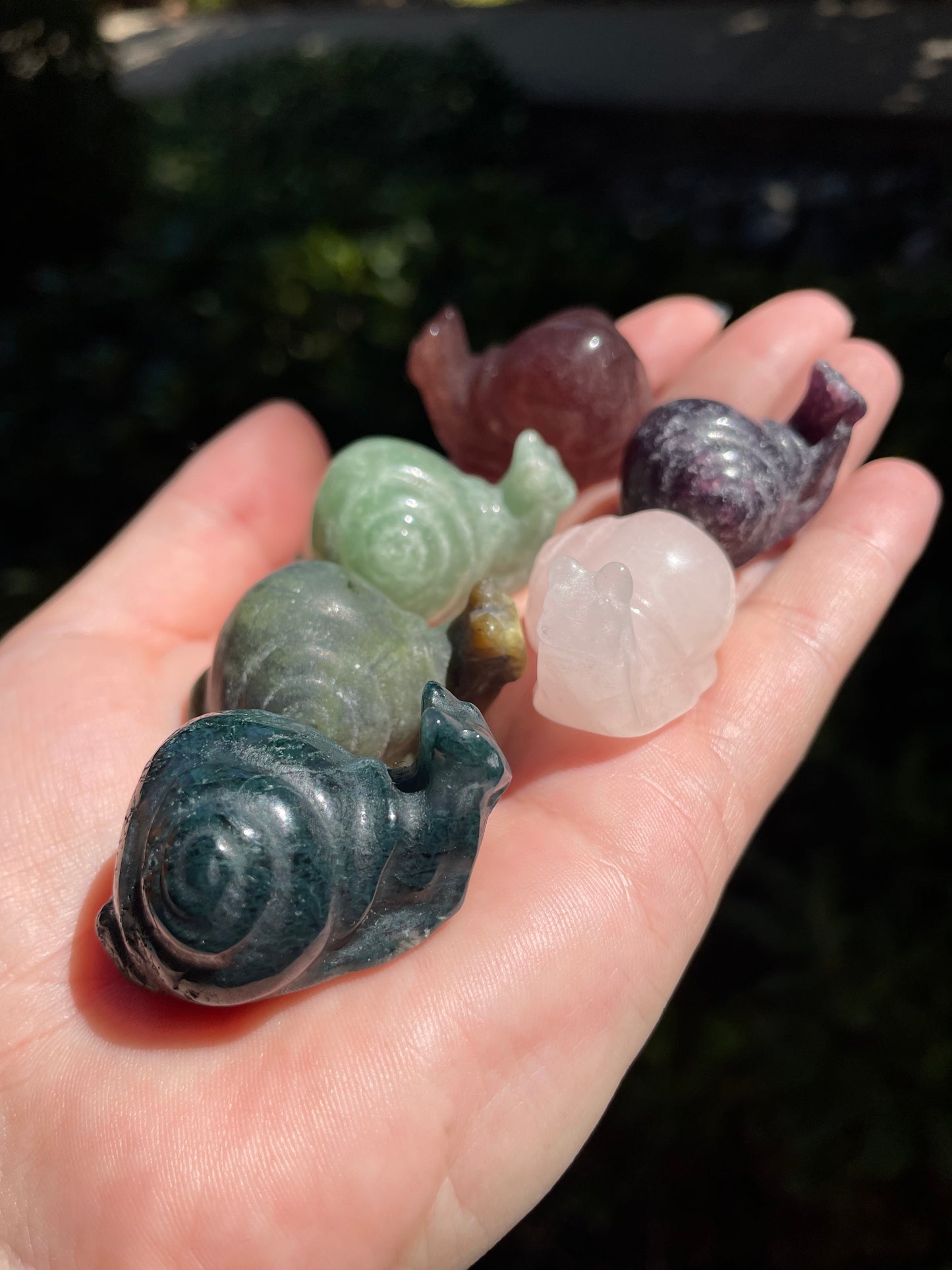 Cute Snail Crystal Carvings