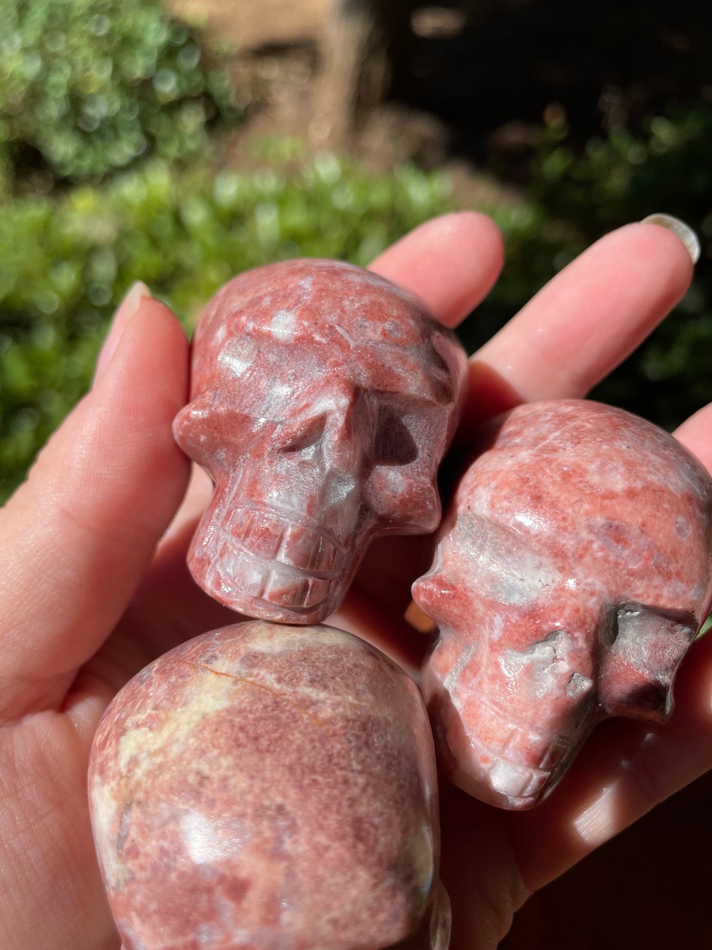 Salmon Calcite 2” Crystal Skulls