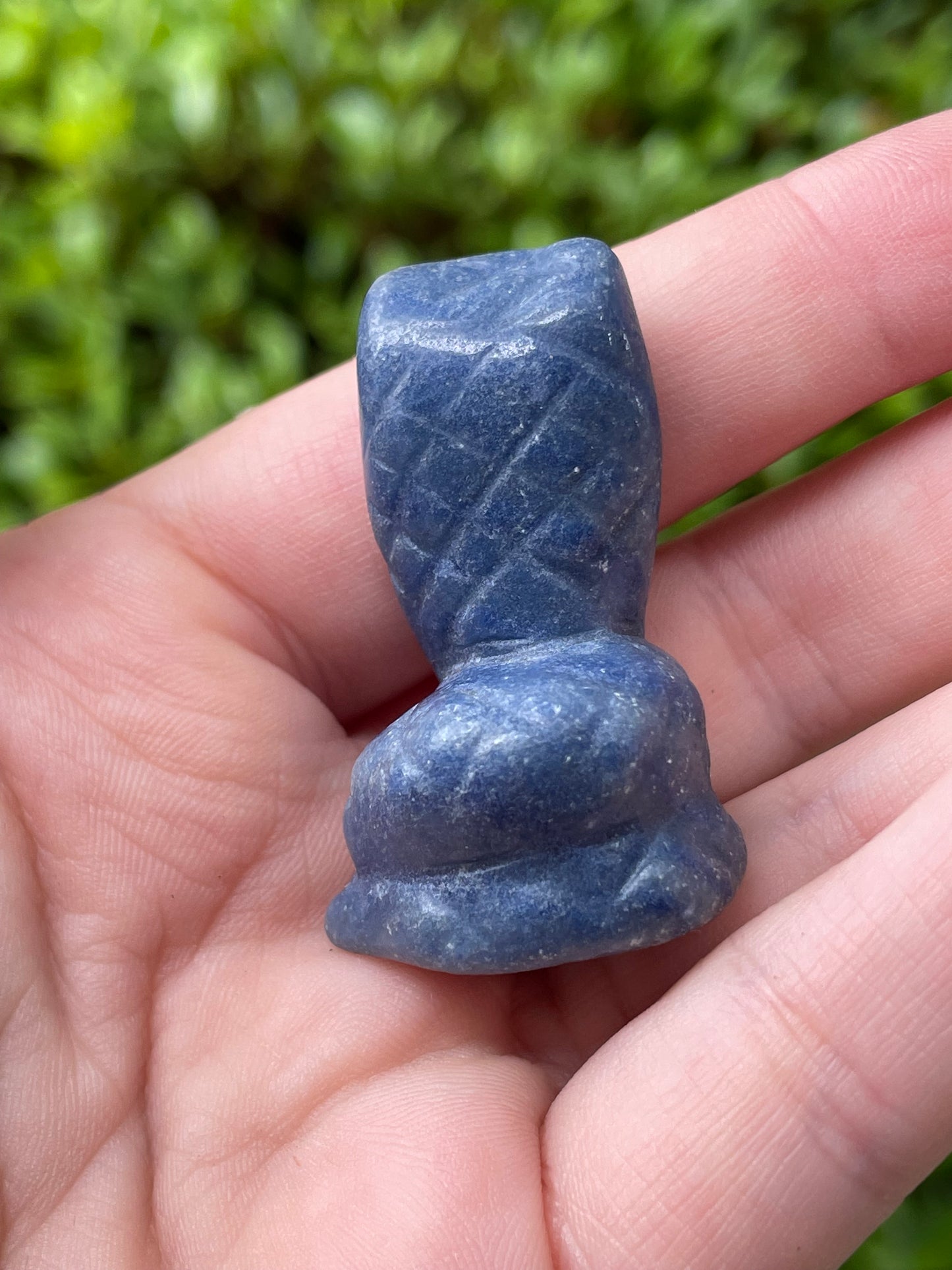 Blue Aventurine Cobra Snake Crystal Carving