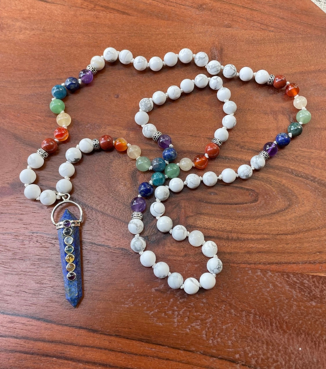 Rainbow Chakra Balancing Crystal Beaded Necklace