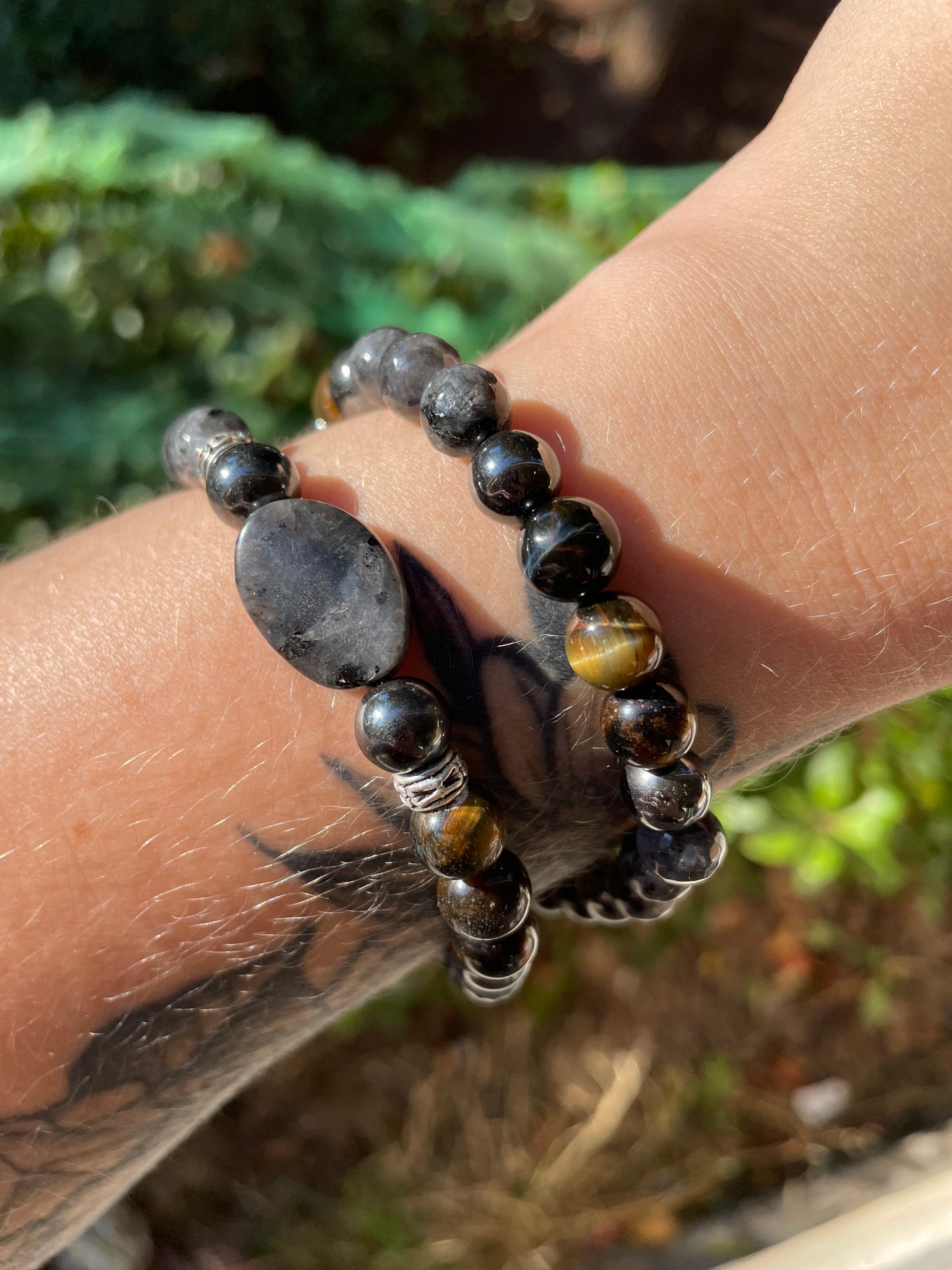 Protective & Grounding Crystal Bracelet Masculine Jewelry