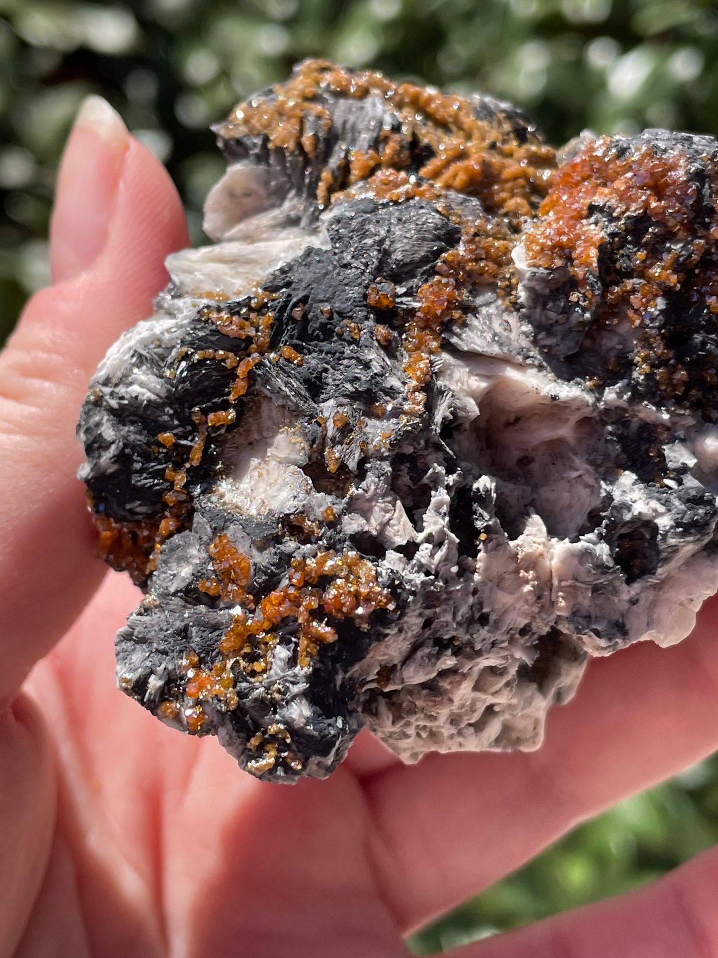 Vanadinite on Barite Crystal Mineral Specimen