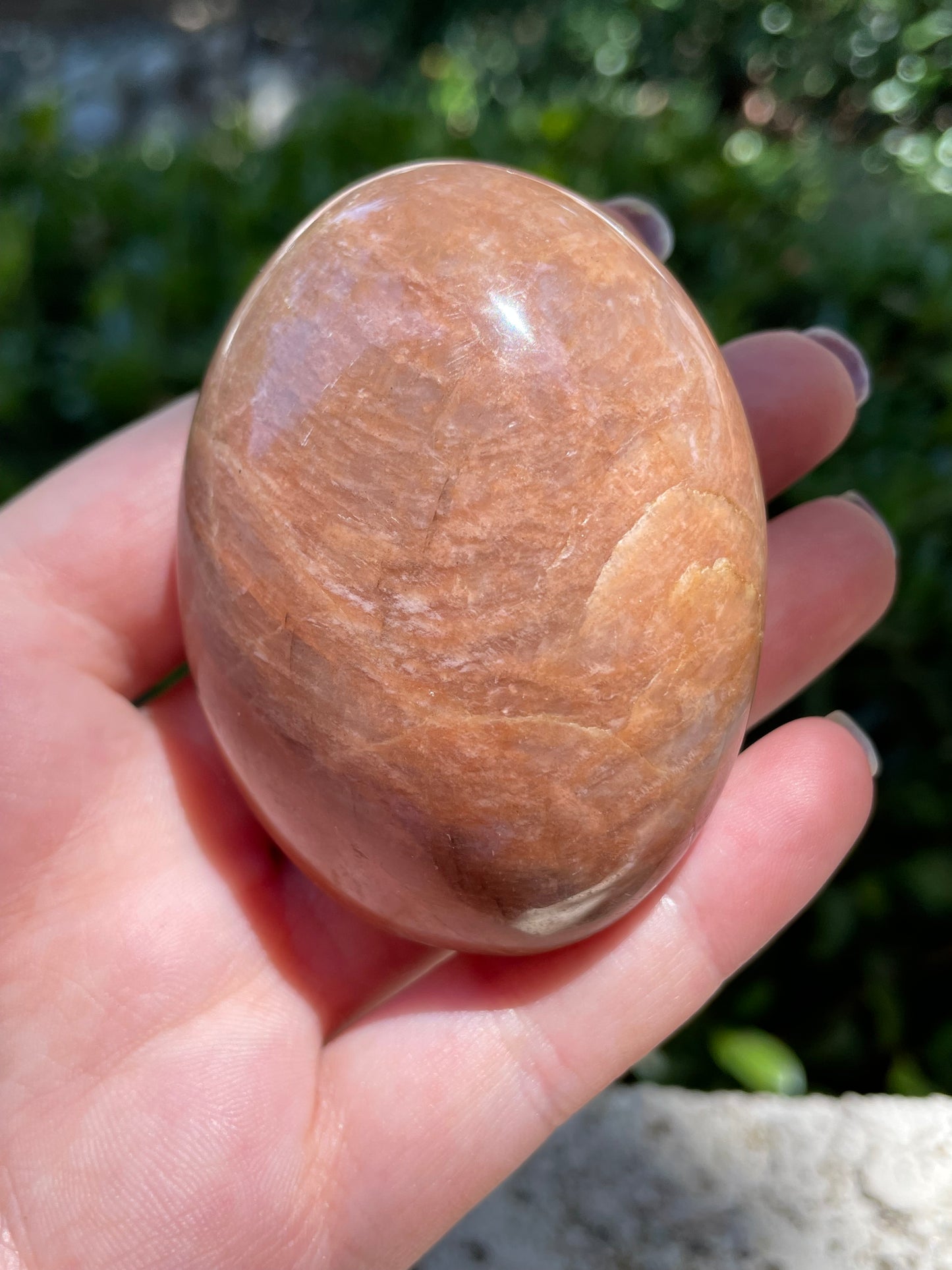 Peach Moonstone Crystal Palmstone