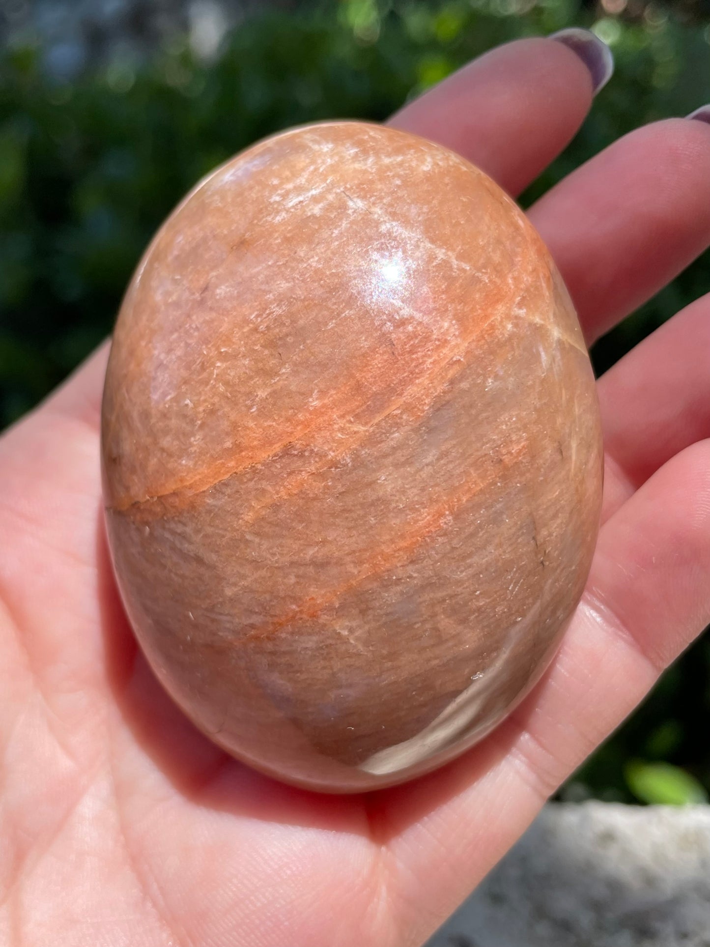 Peach Moonstone Crystal Palmstone