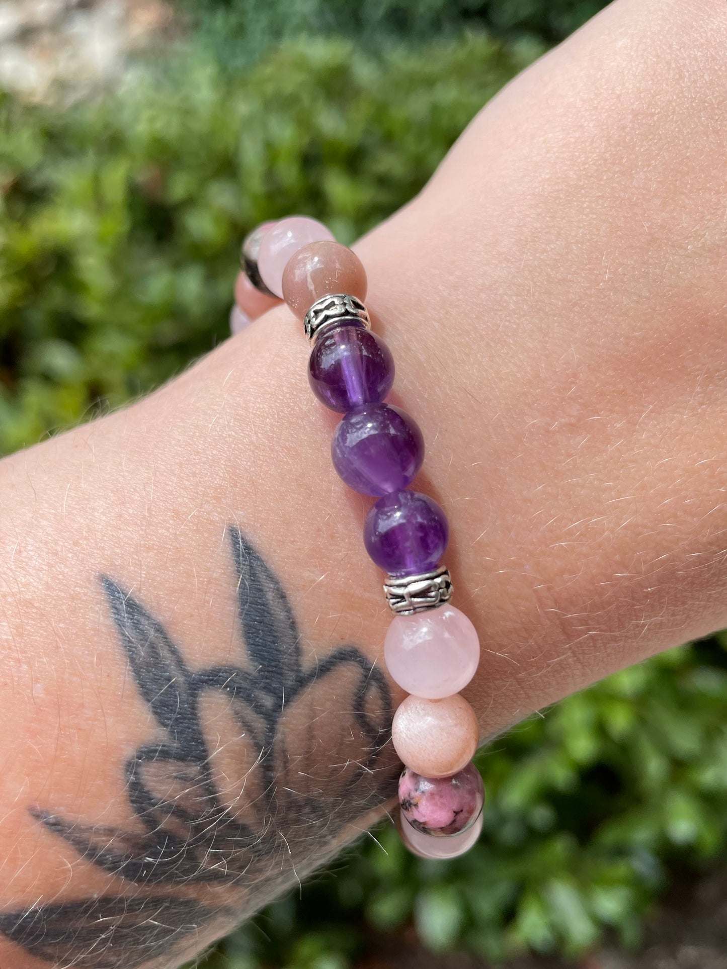 Postpartum Care Crystal Bracelet for Self-Love & Compassion, Calm Mood, and Inner Peace for Mothers