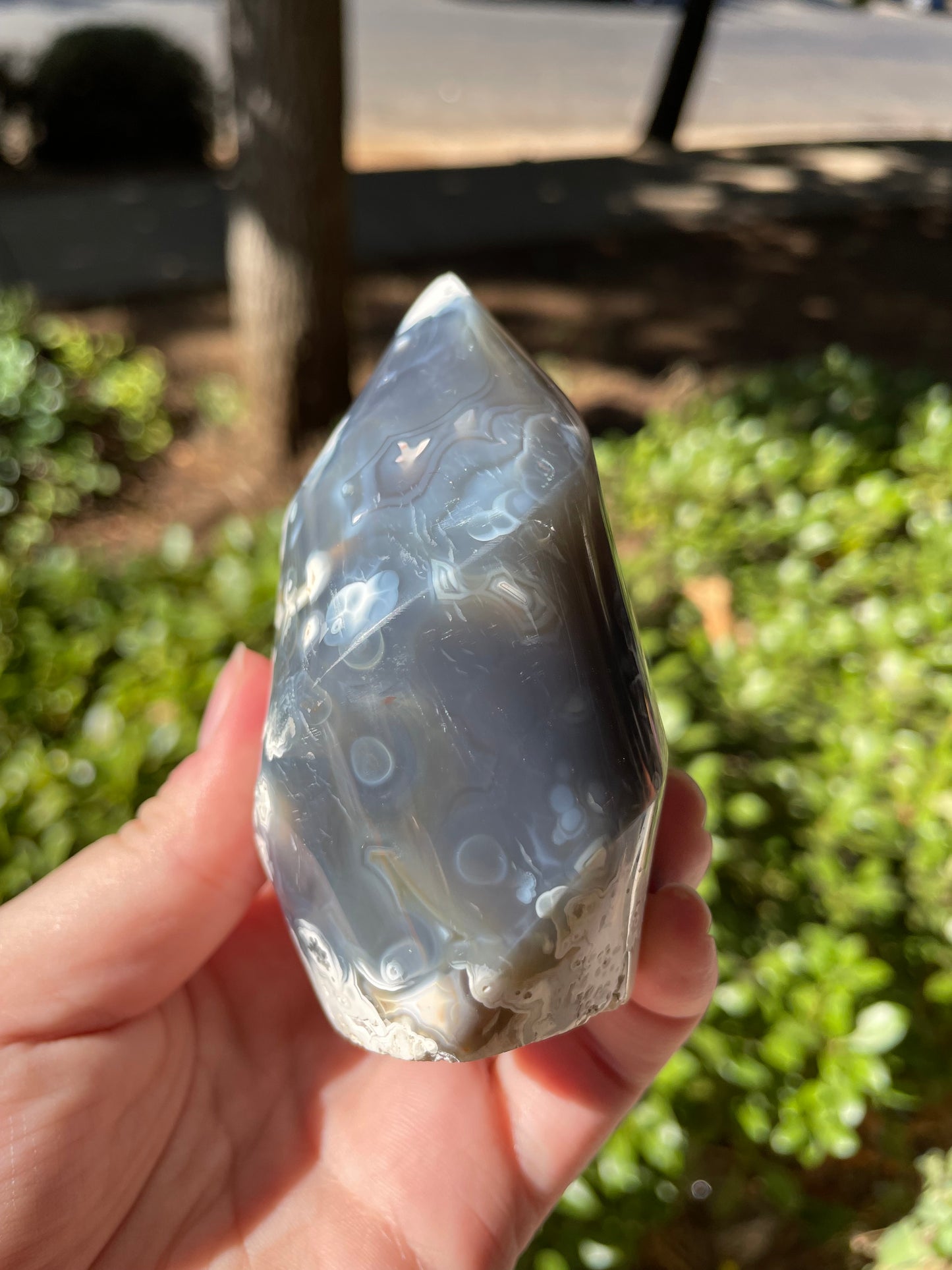 Orca Agate Flame Carving