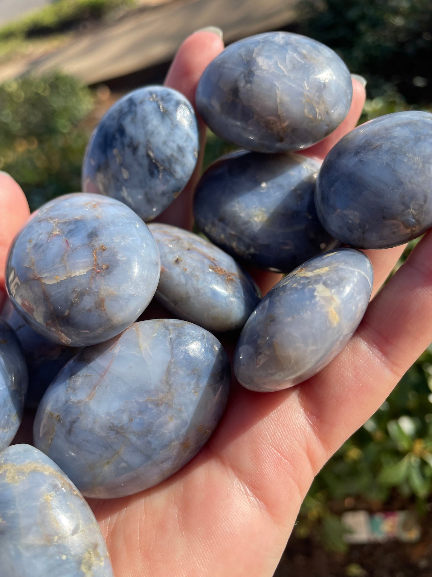 Polished Owyhee Blue Opal Crystals