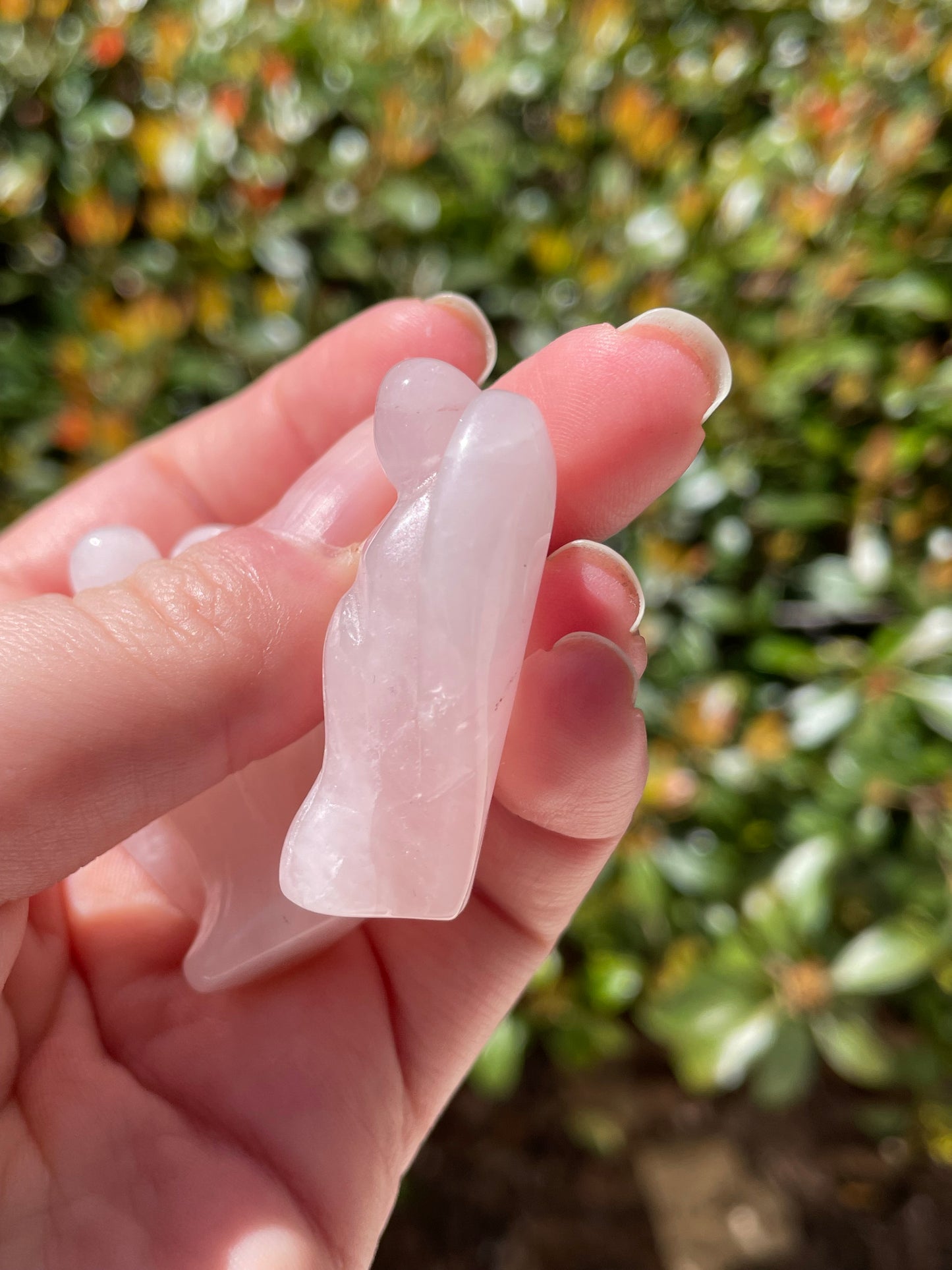 Rose Quartz Angel Carvings