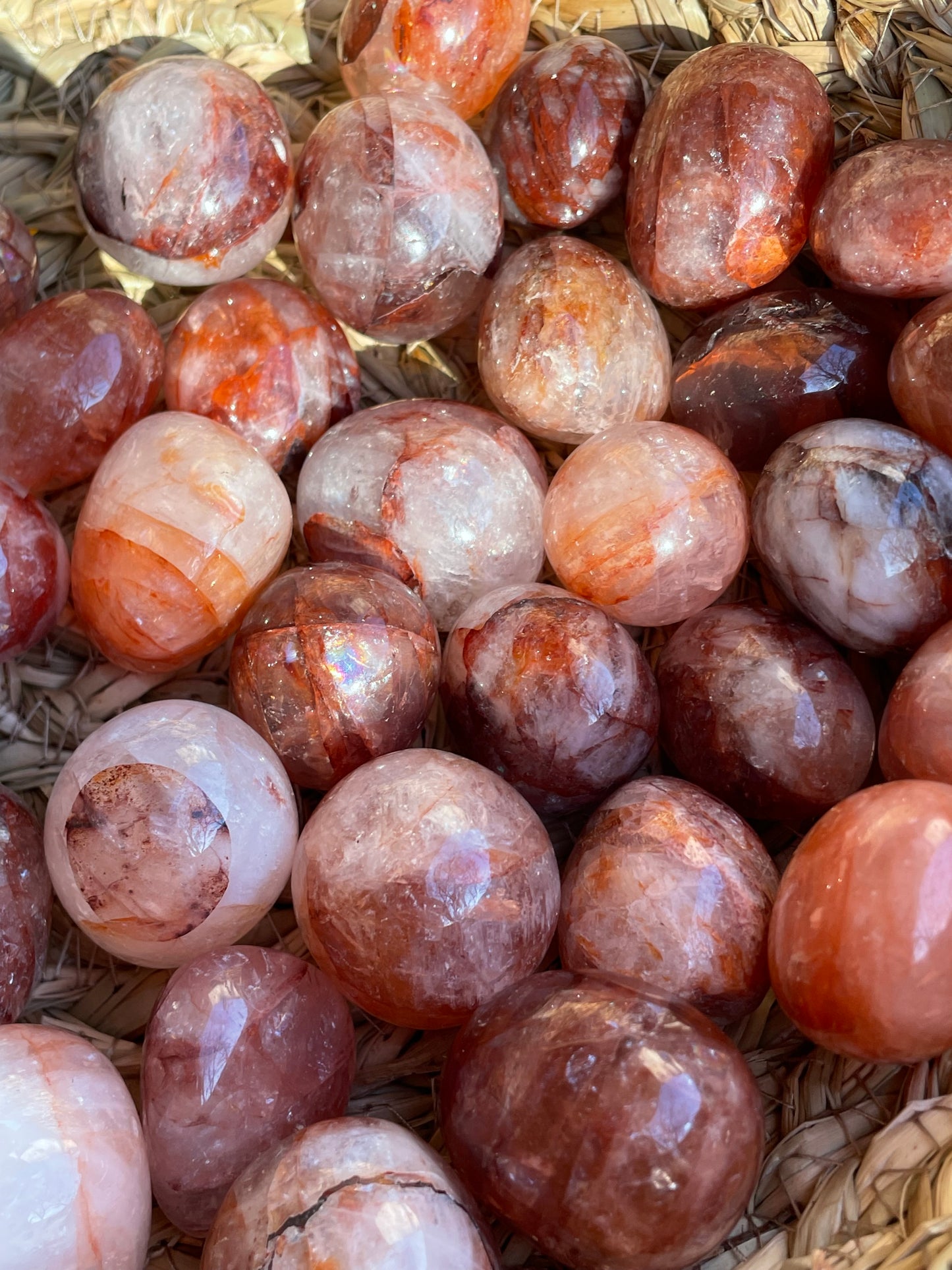 Fire Quartz Crystal Tumbles