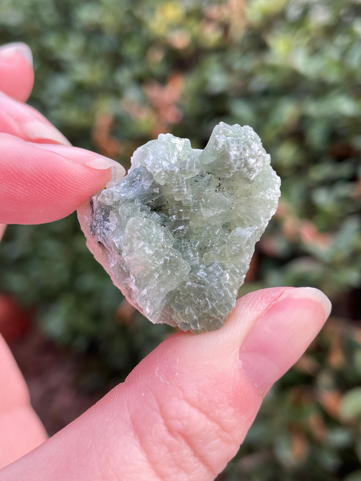 Prehnite with Epidote Crystal Clusters