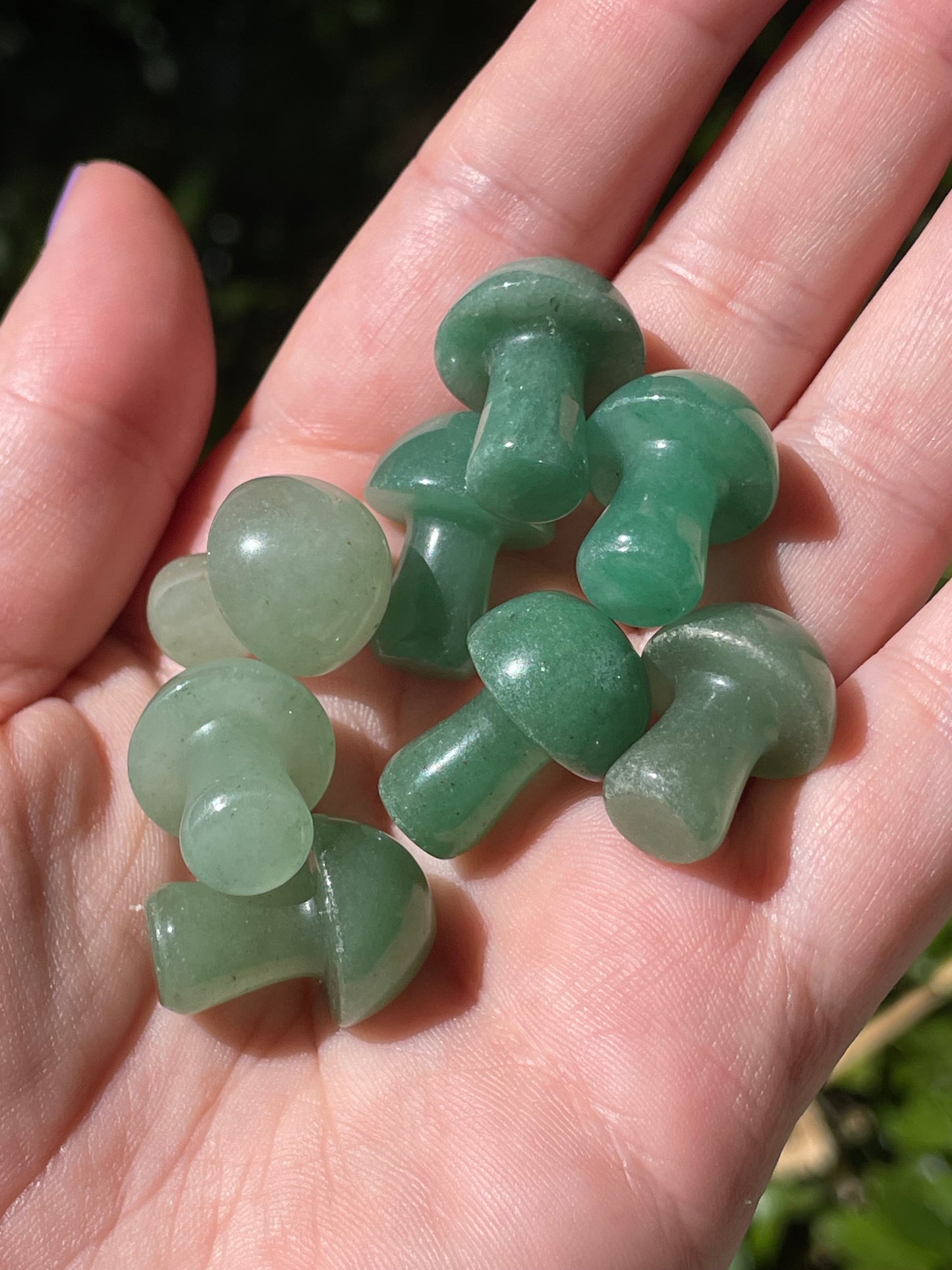 Mini Green Aventurine Crystal Mushrooms