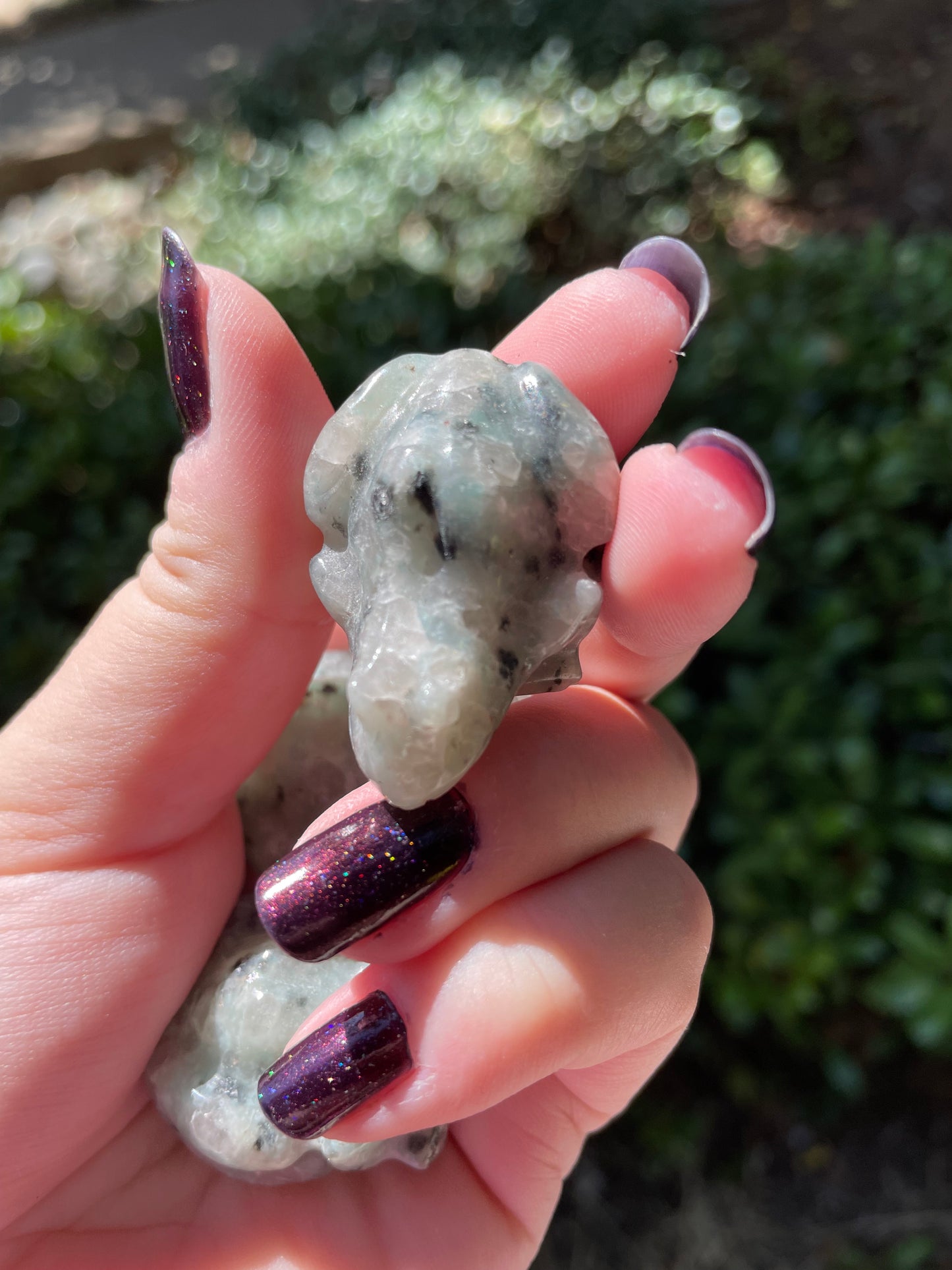 Kiwi Jasper Frog Crystal Carving