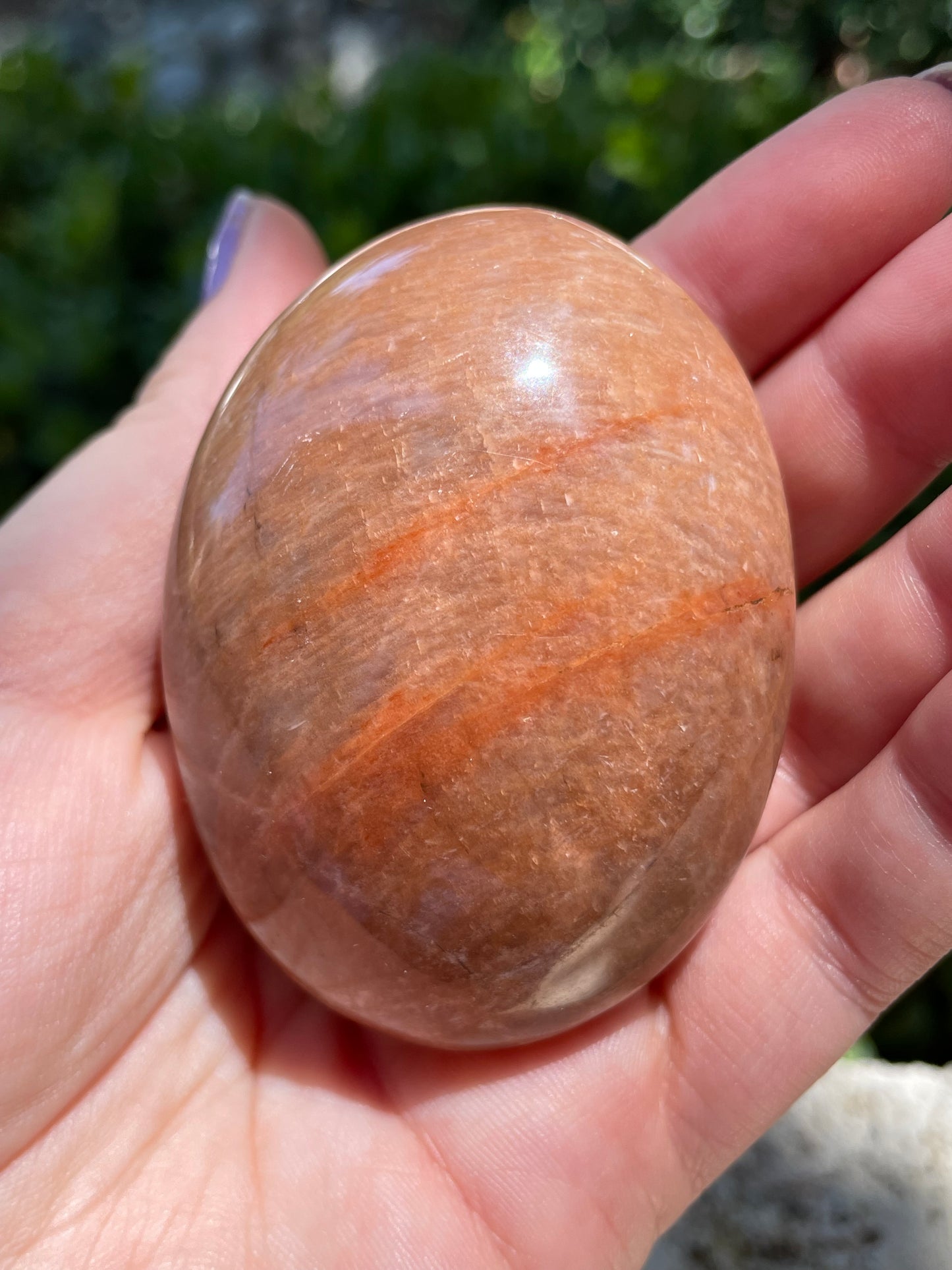 Peach Moonstone Crystal Palmstone