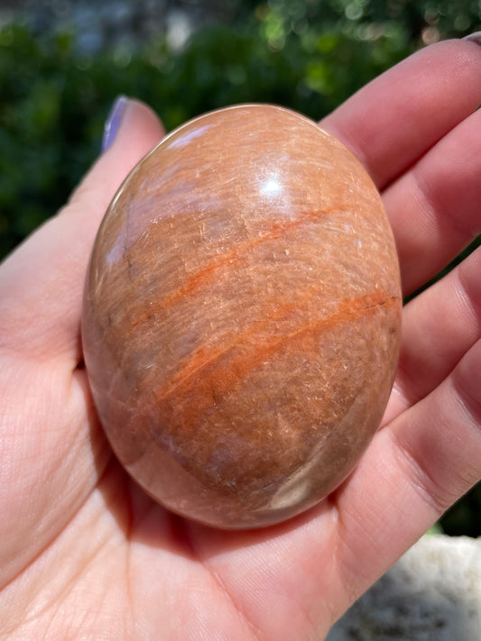 Peach Moonstone Crystal Palmstone