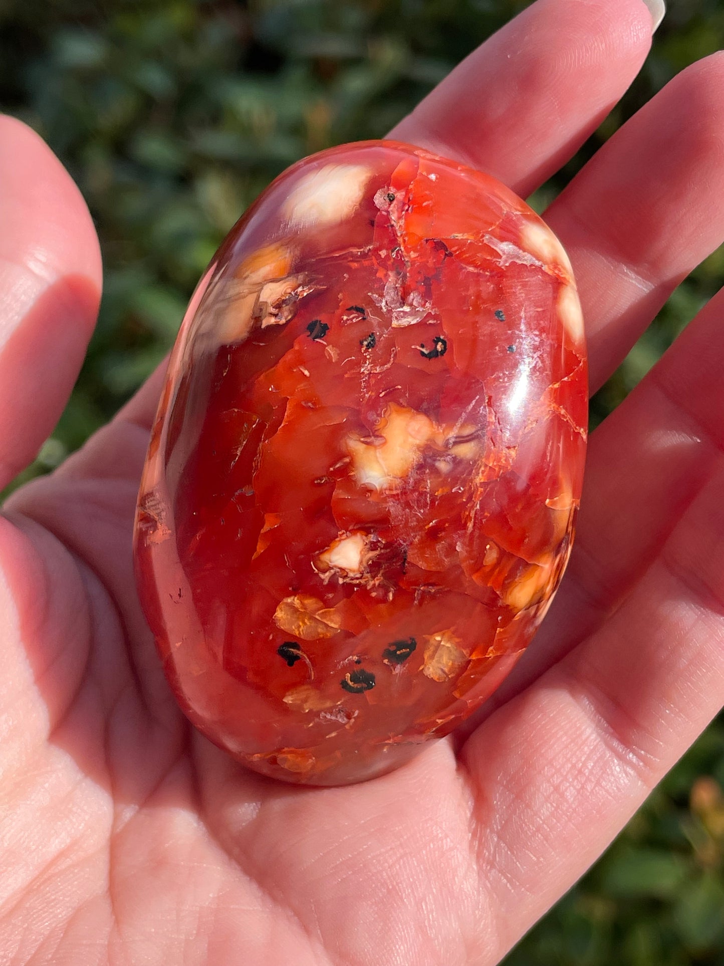 Carnelian Palm Stone