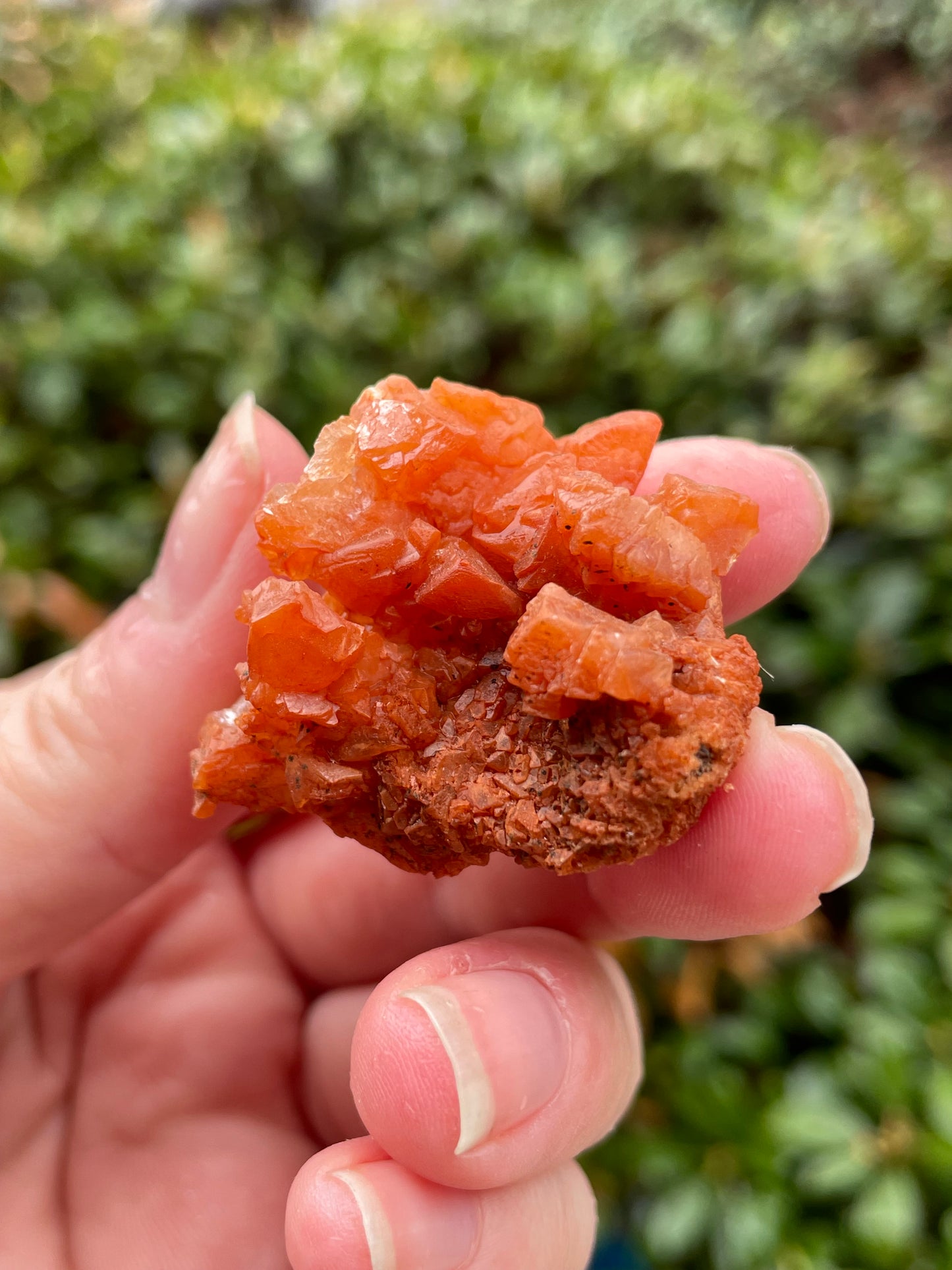 Orange Calcite Crystal Cluster