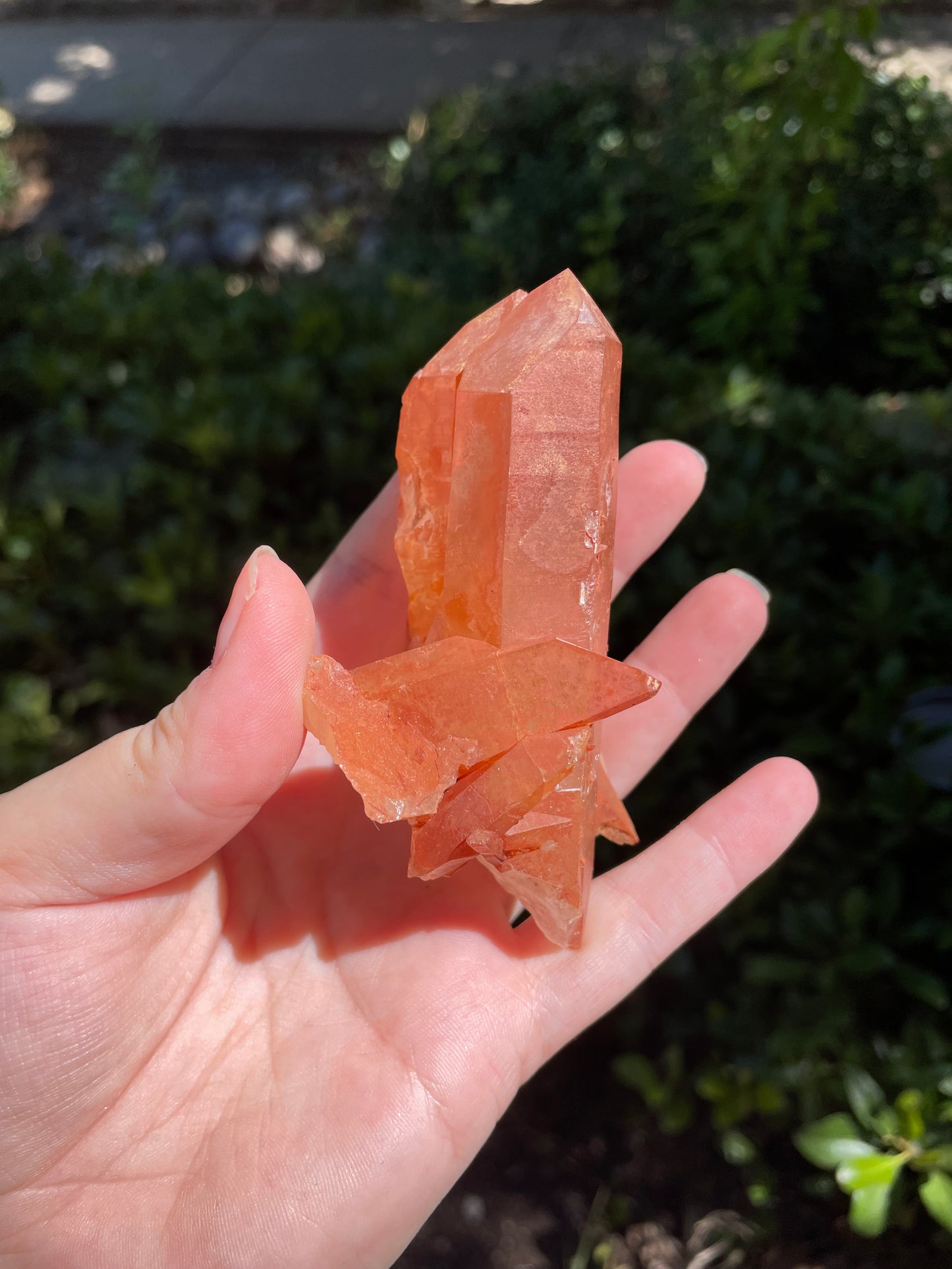 Tangerine Quartz Crystal Cluster