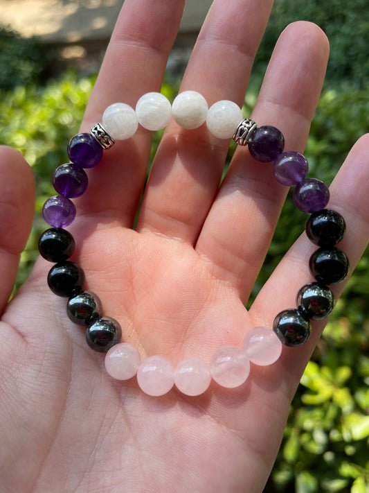 Empath Support + Energetic Protection Crystal Bracelet