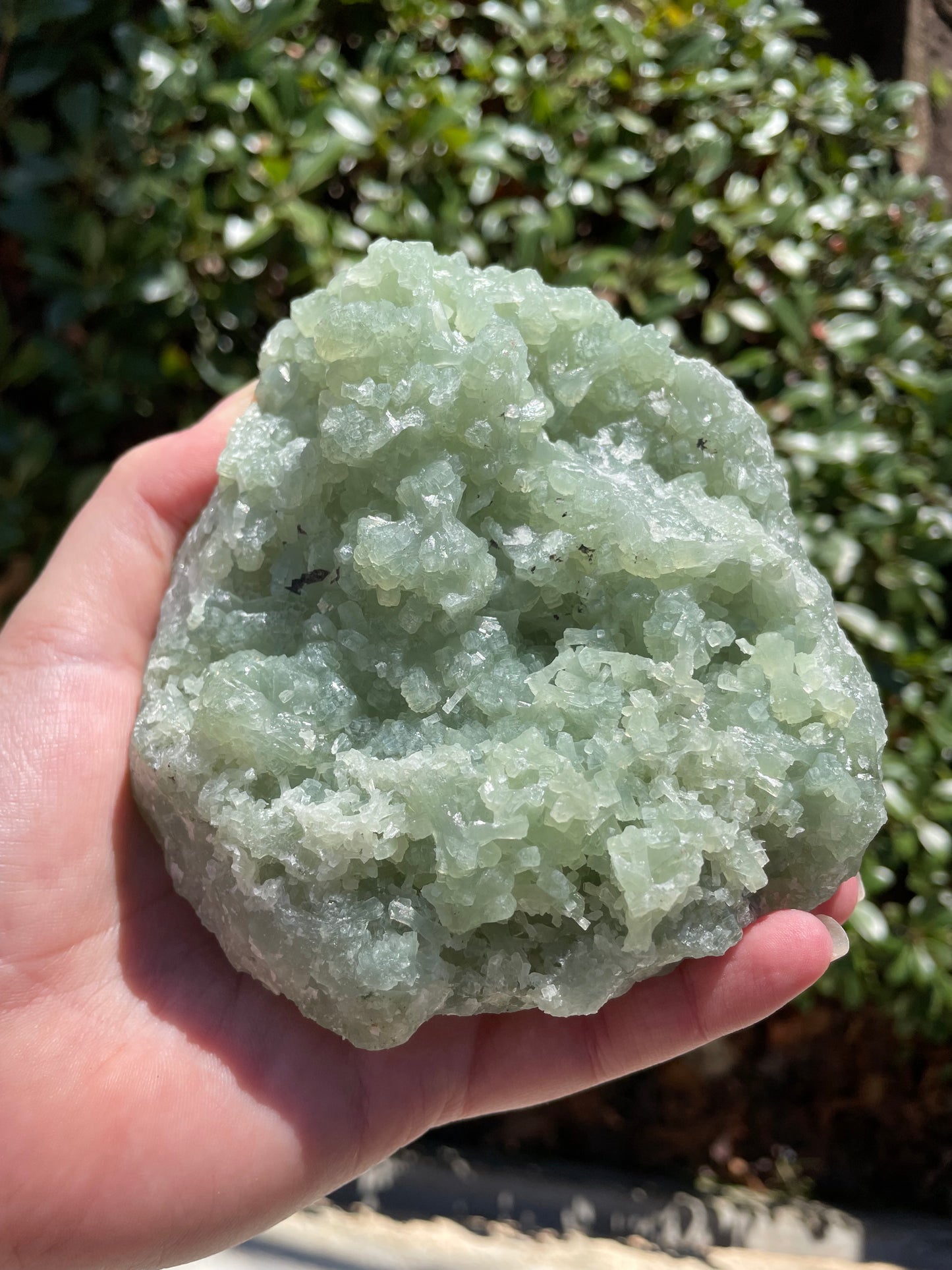 Prehnite Statement Piece Raw Crystal Cluster