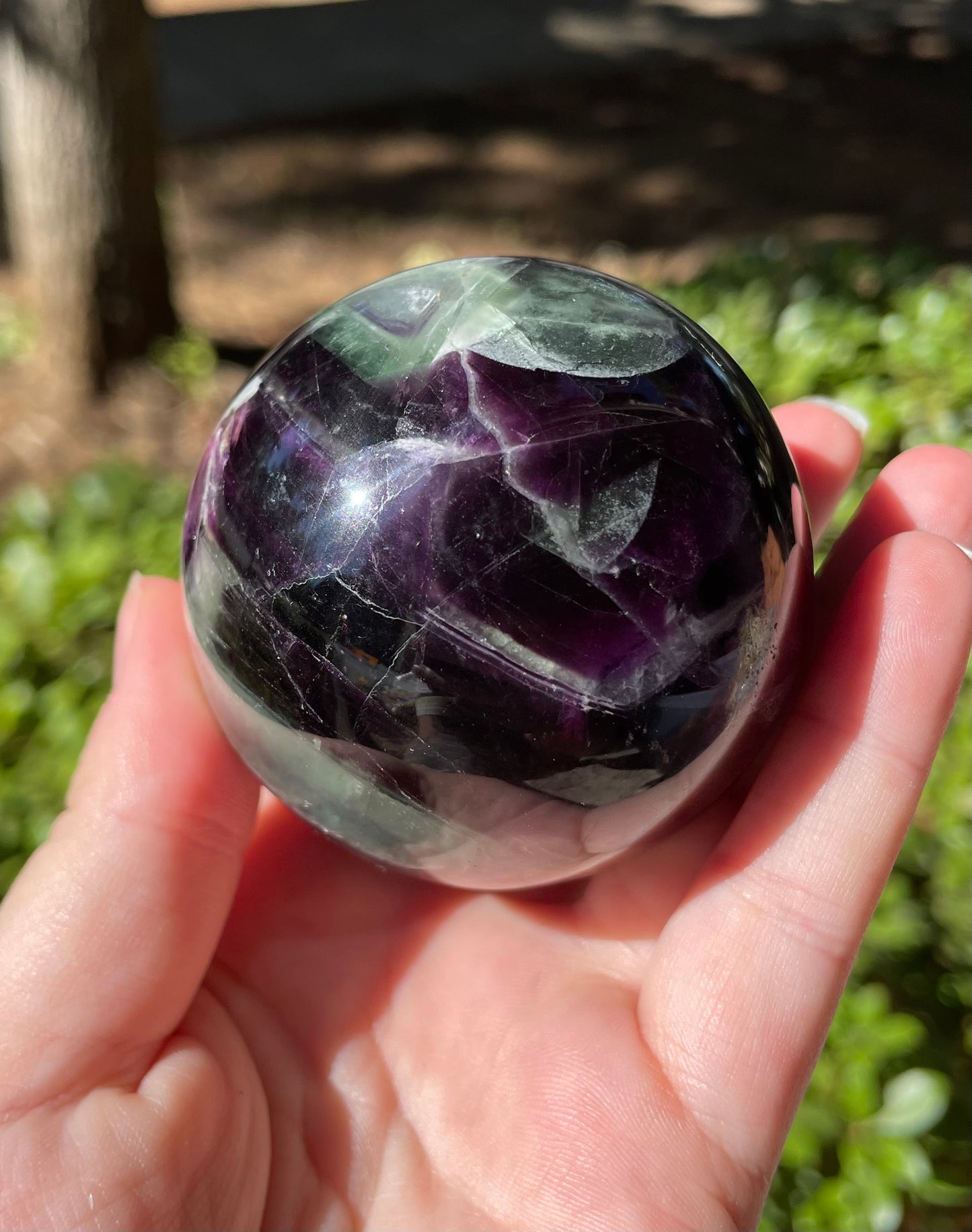 Rainbow Fluorite Crystal Sphere