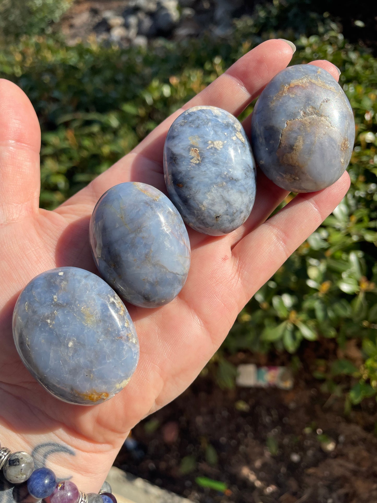 Polished Owyhee Blue Opal Crystals