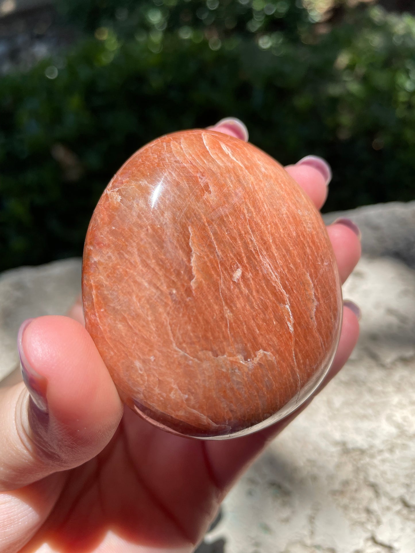 Peach Moonstone Crystal Palmstone