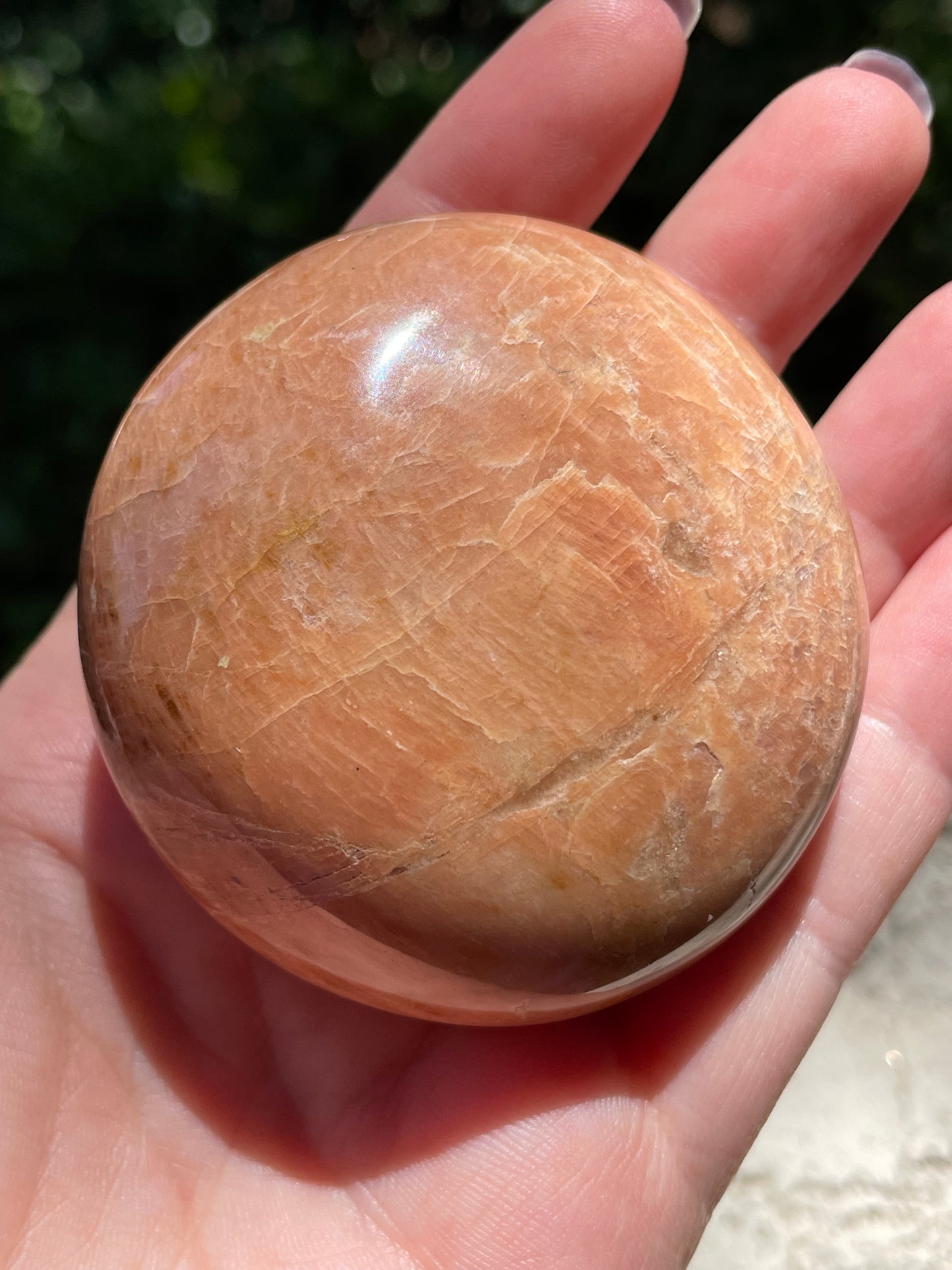 Peach Moonstone Crystal Palmstone