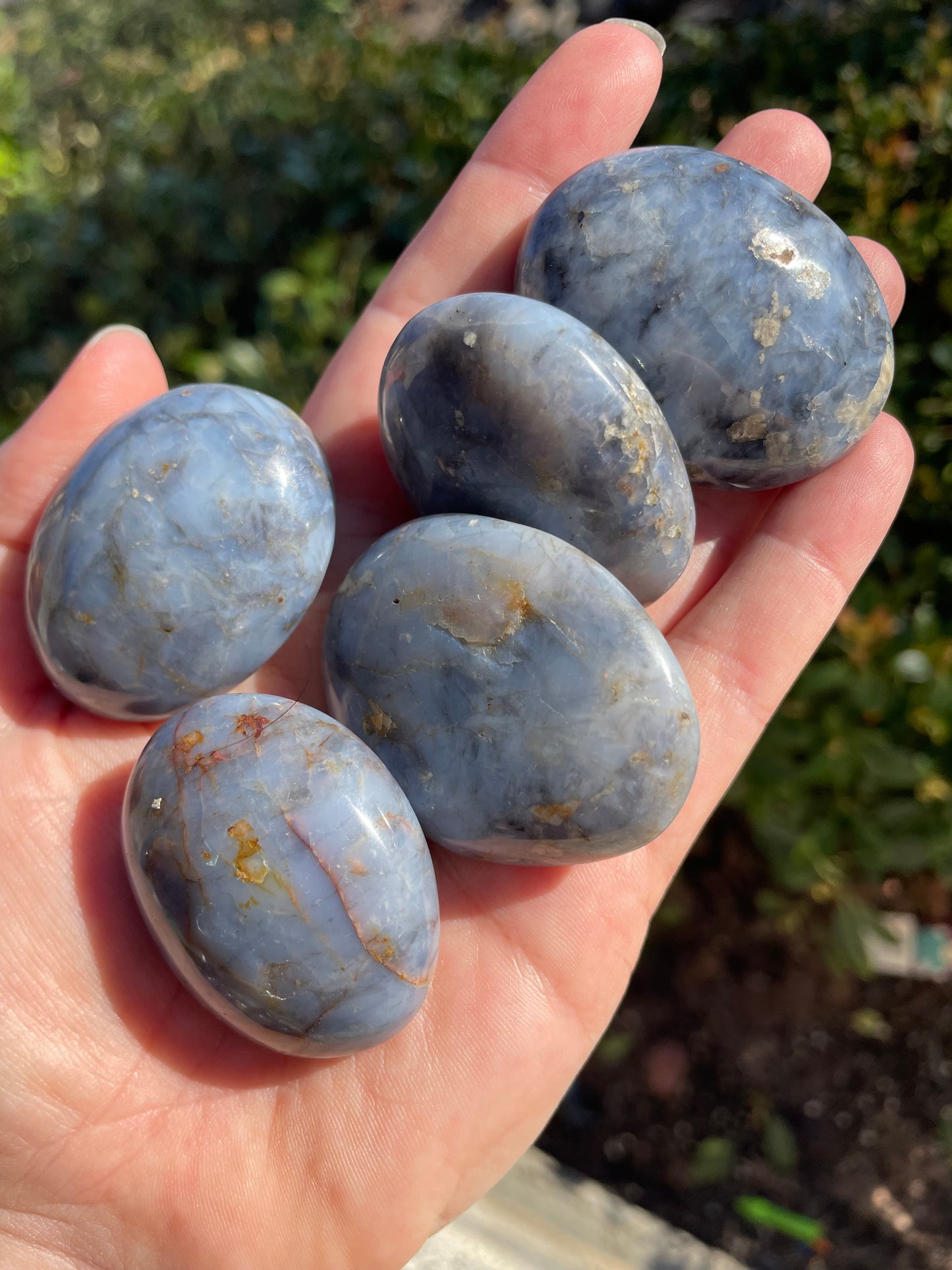 Polished Owyhee Blue Opal Crystals