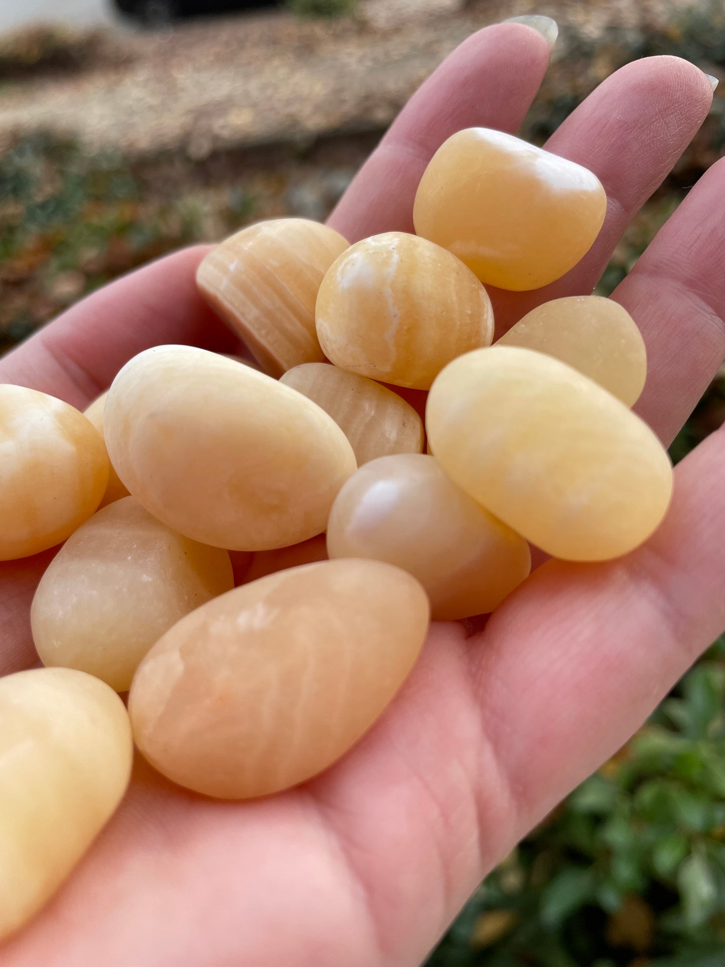 Orange Calcite Tumbles