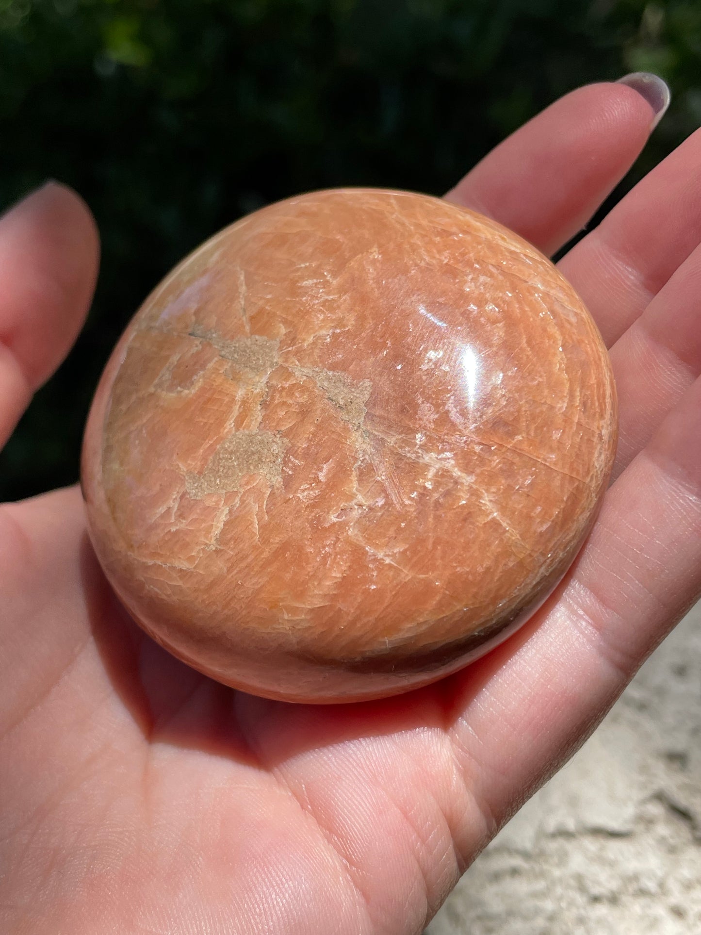 Peach Moonstone Crystal Palmstone