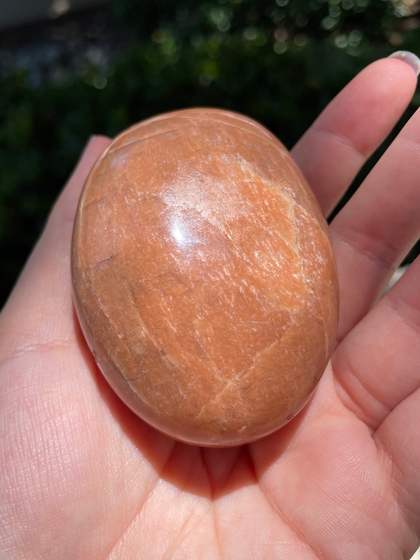 Peach Moonstone Crystal Palmstone