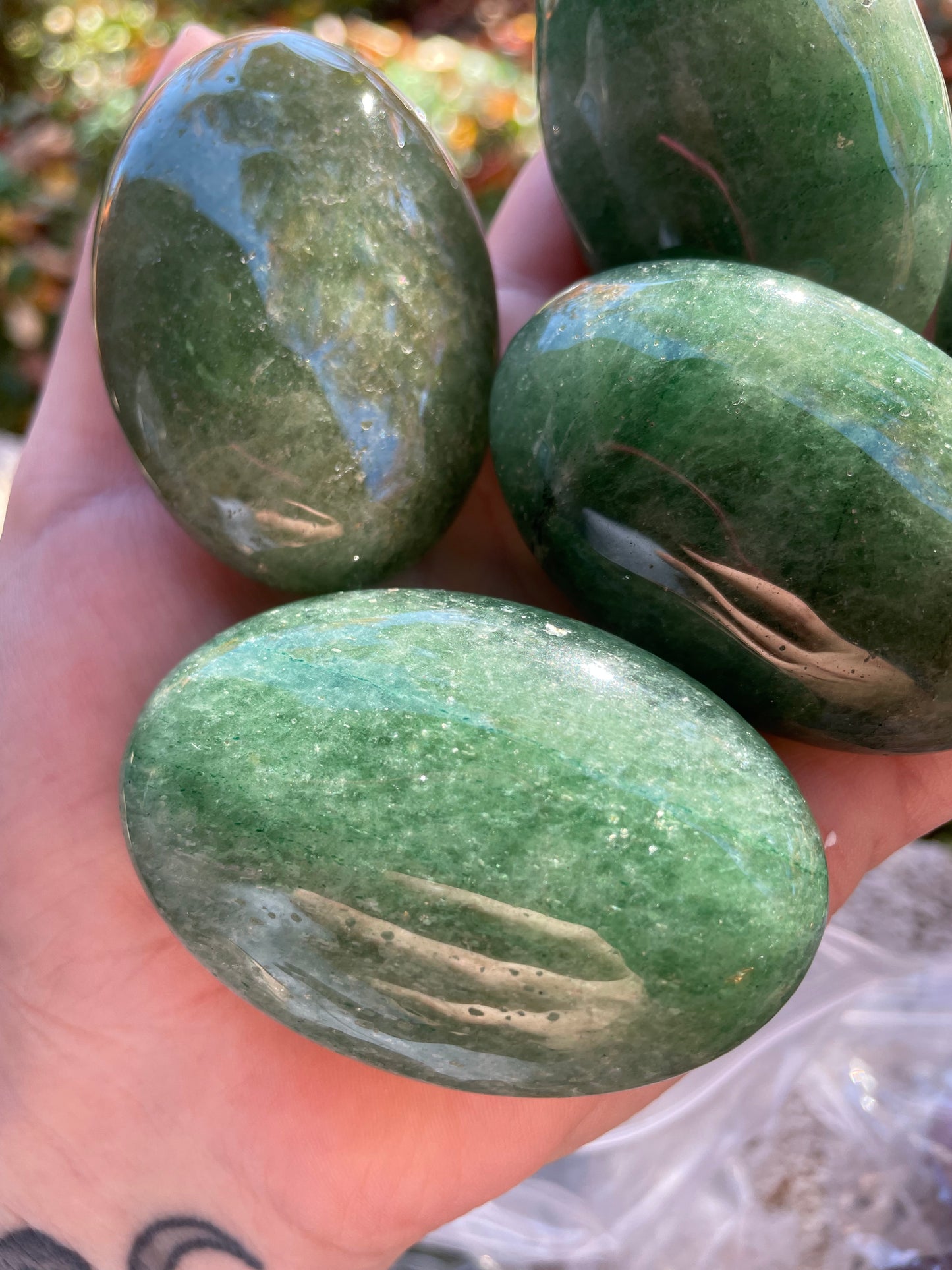 Green Aventurine Palm Stones