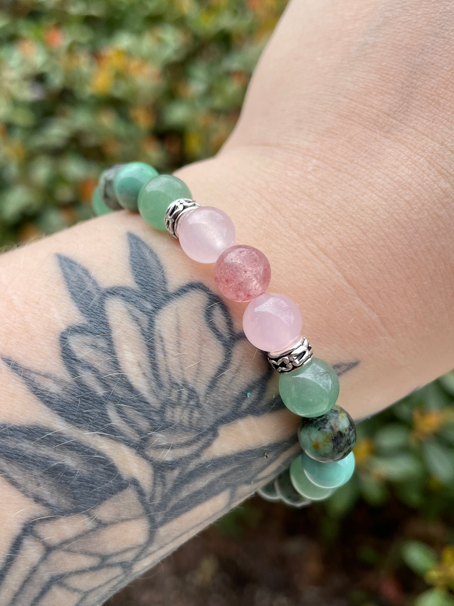 Heart Chakra Healing Crystal Bracelet for Self-Love, Compassion, Forgiveness, & Emotional Healing