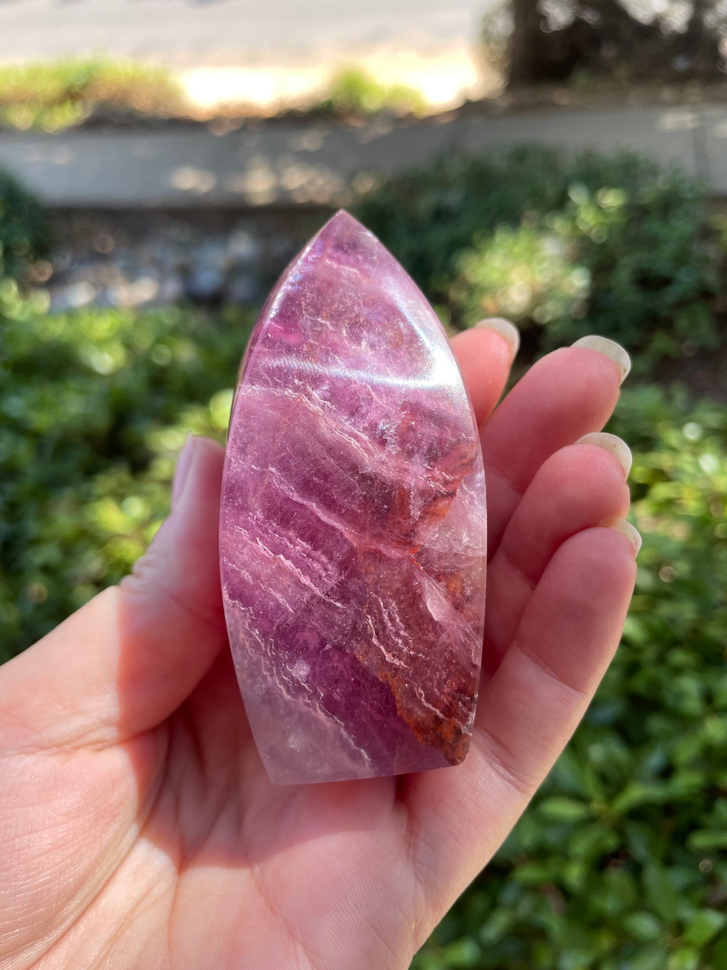 Pink Candy Fluorite Crystal Freeform