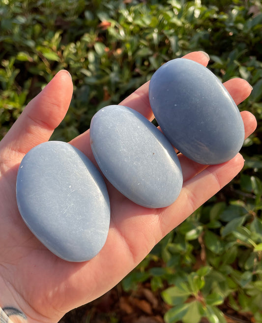 Angelite Palm Stones