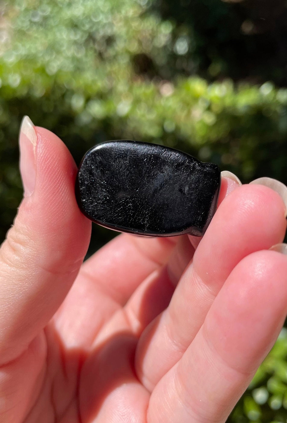 Obsidian Crystal Crow Raven Carving