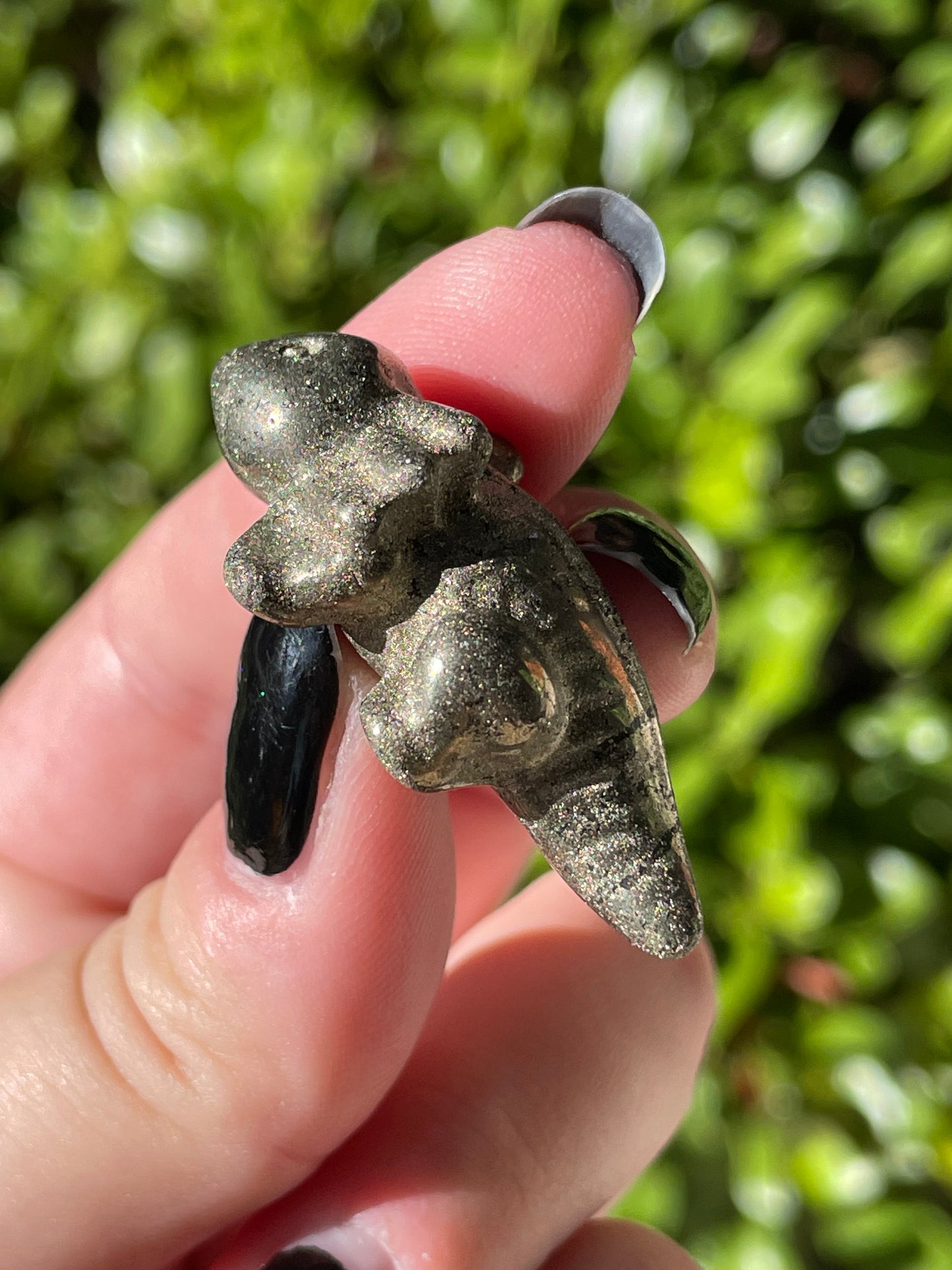 Pyrite Axolotl Crystal Carvings