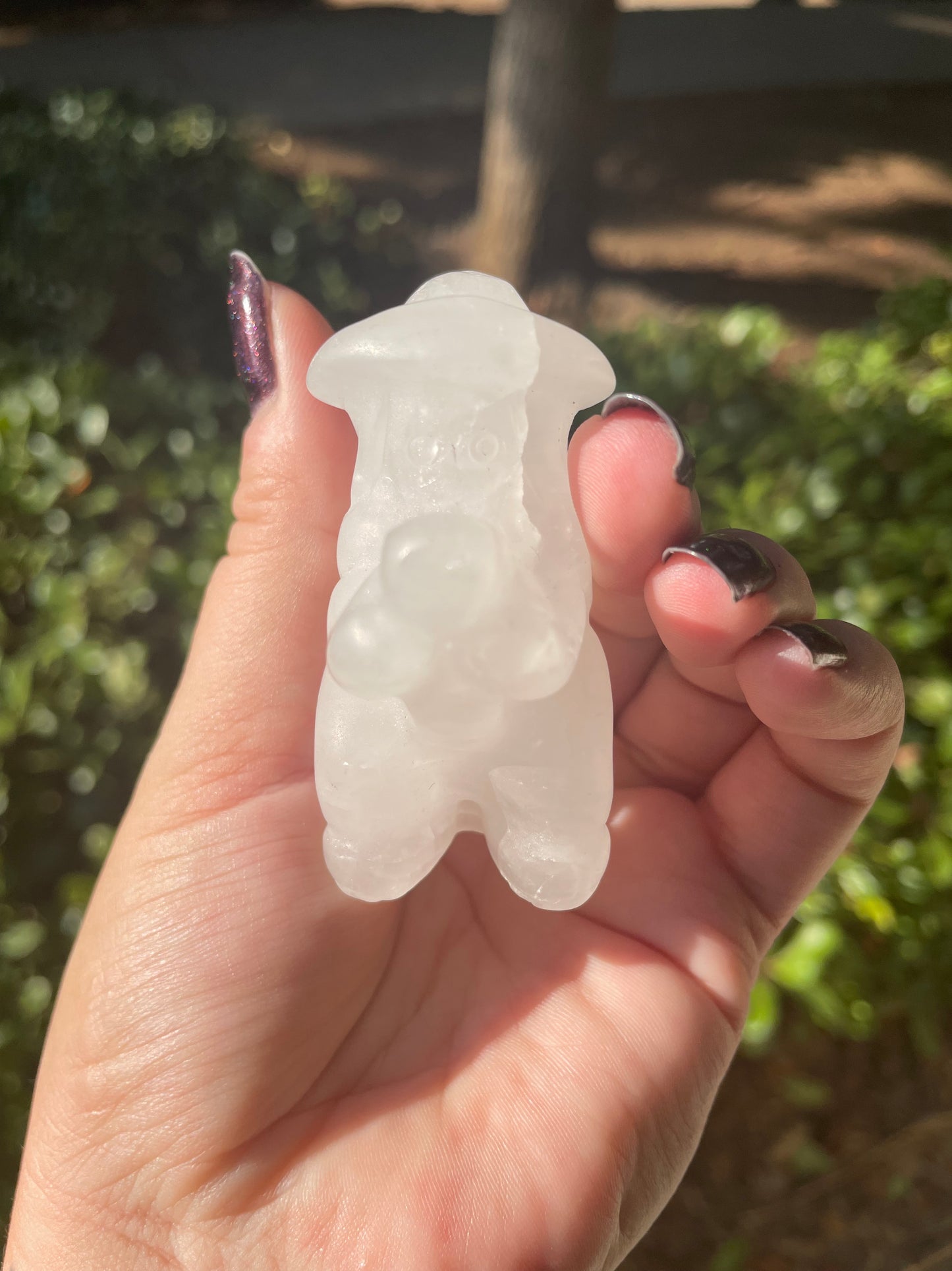 Clear Quartz Witch Crystal Carving