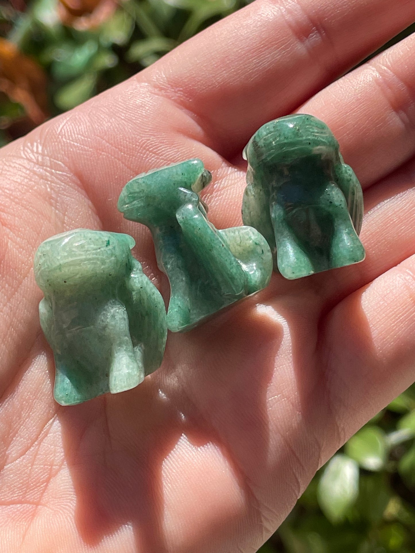 Toothless Dragon Green Aventurine Carving