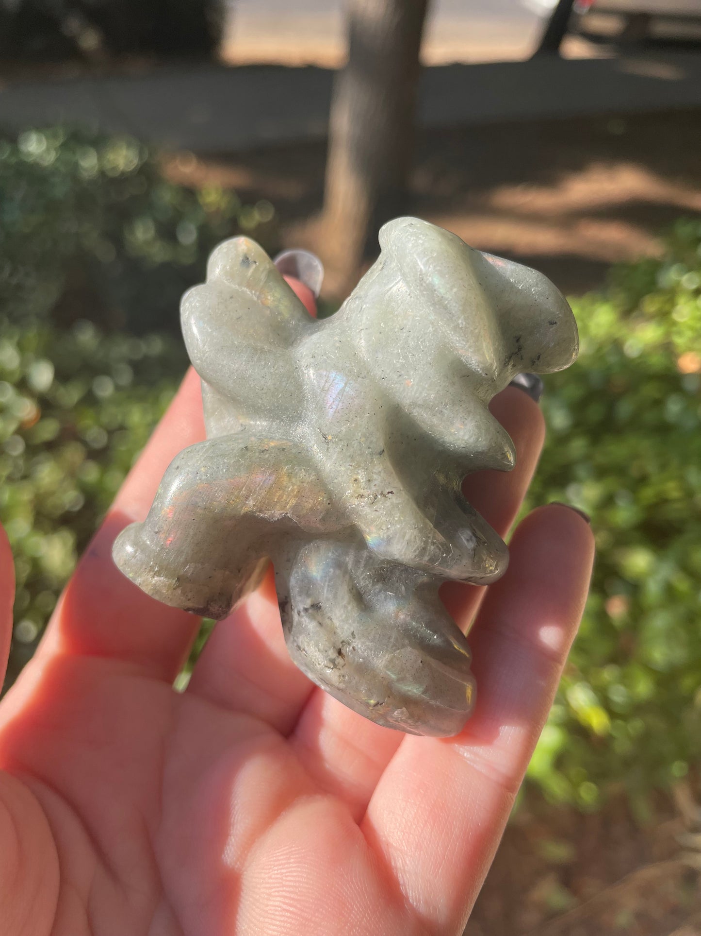 Labradorite Witch Crystal Carving