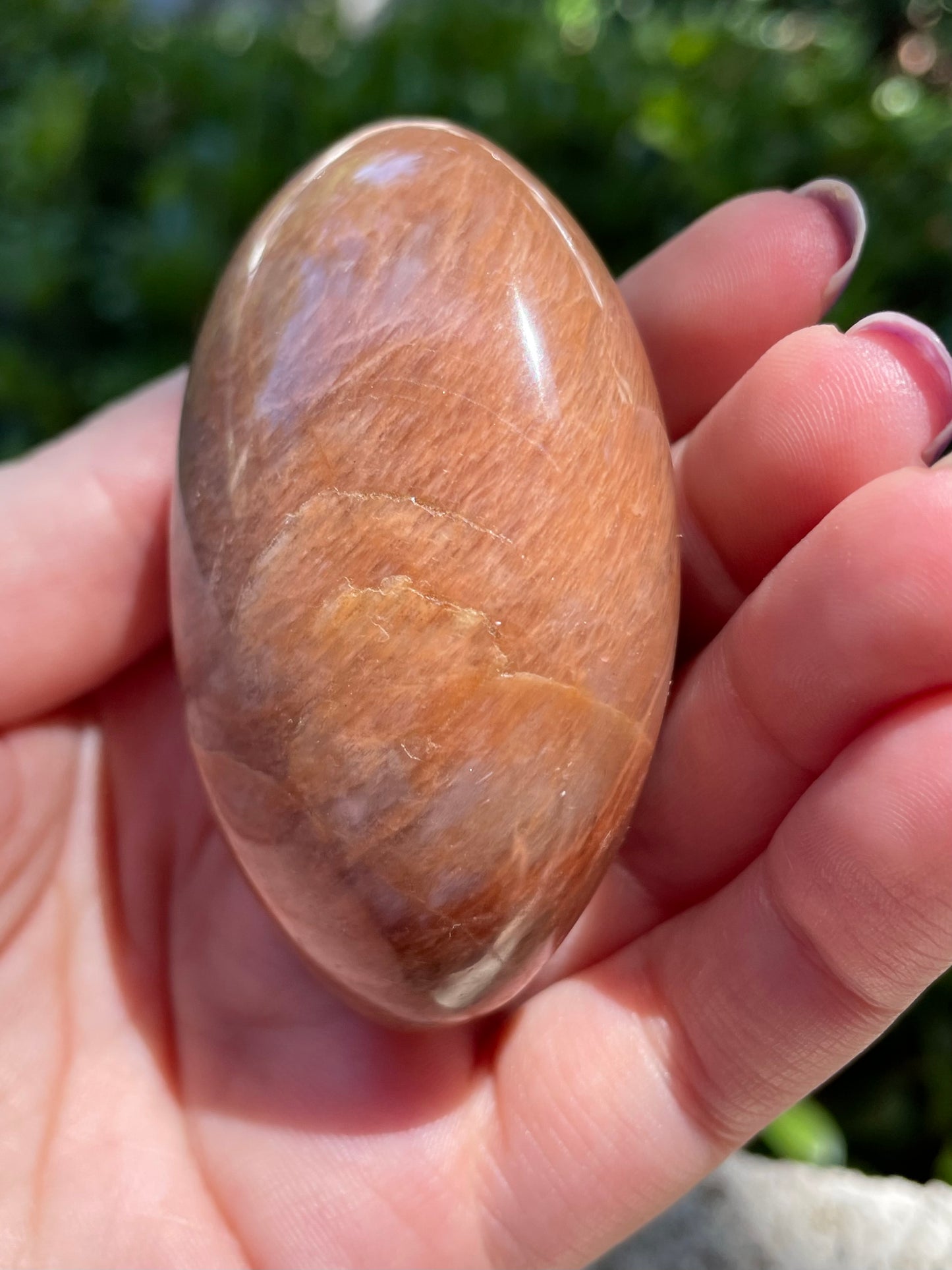 Peach Moonstone Crystal Palmstone