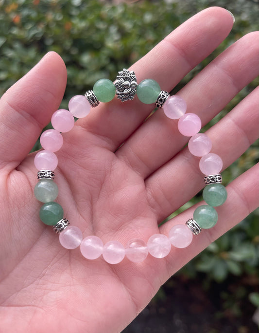 Lotus Flower Transformation Crystal Bracelet for Luck & Love