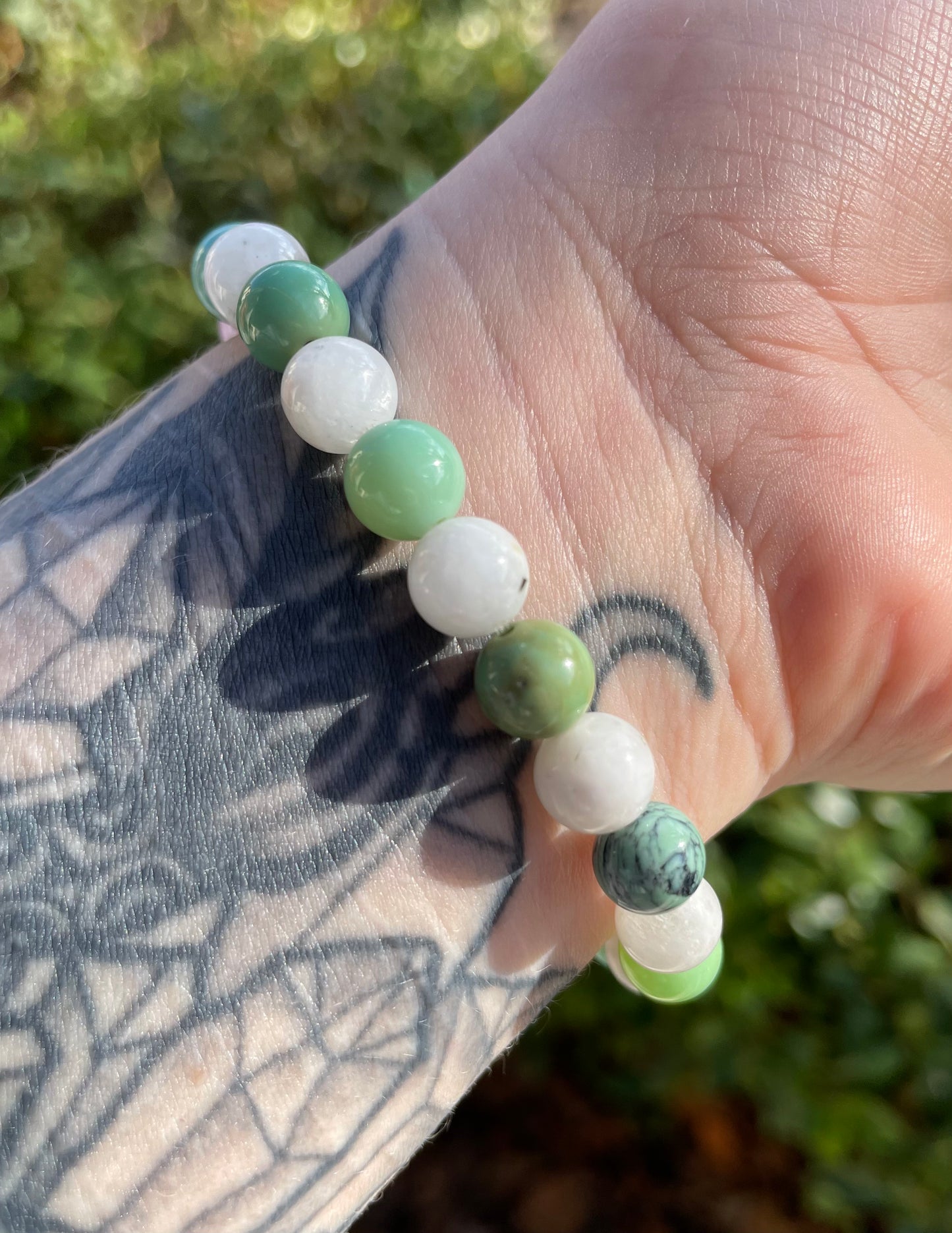 Self-Love & Emotional Regulation Crystal Bracelet with Moonstone, Rose Quartz, and Chrysoprase